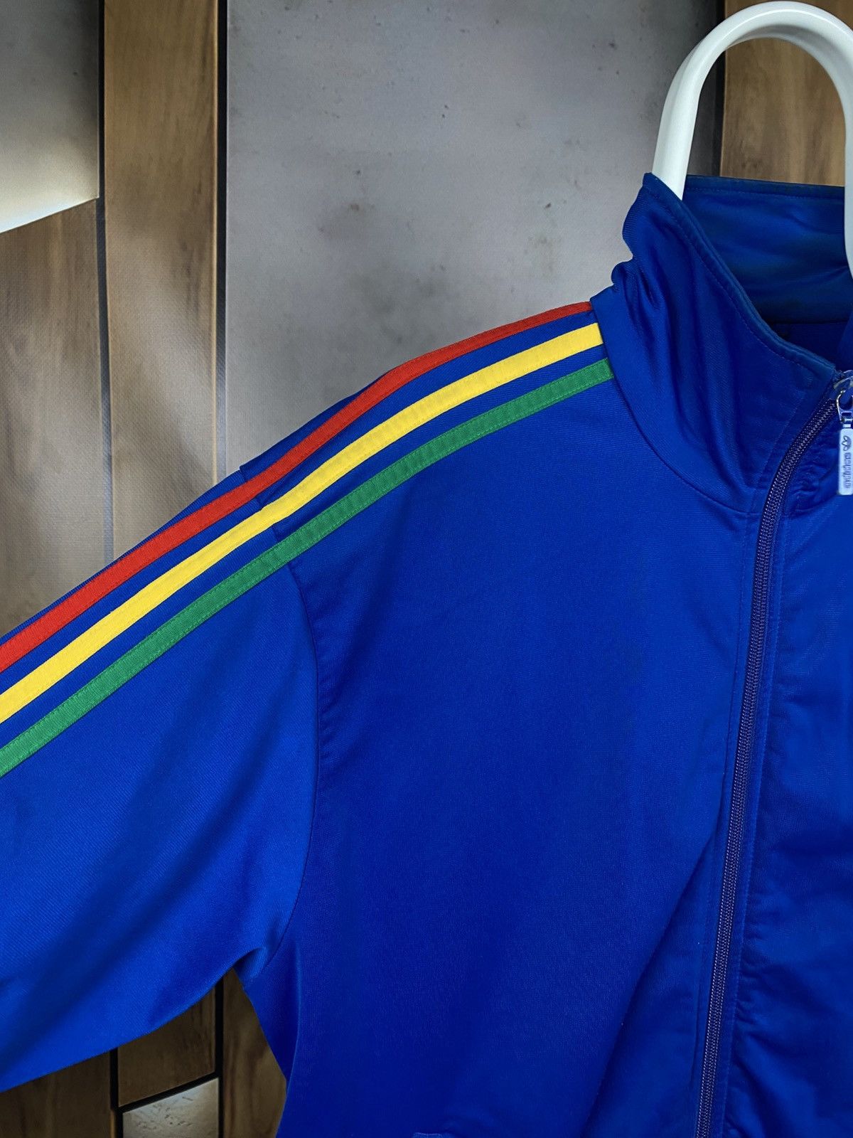 Adidas 🐸Vintage 00s Sweatshirt Zip-Up Olympic Adidas Rasta VTG🐸 Size US M / EU 48-50 / 2 - 5 Thumbnail