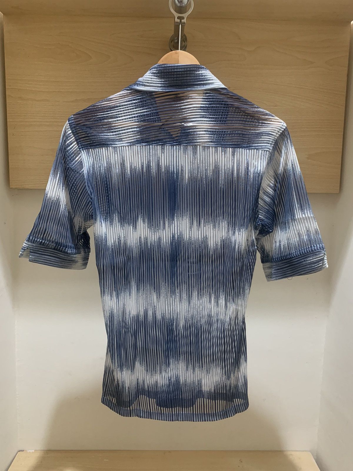 If Six Was Nine Vintage Japan nookady pleated gradation mesh sheer shirt Size US M / EU 48-50 / 2 - 7 Thumbnail