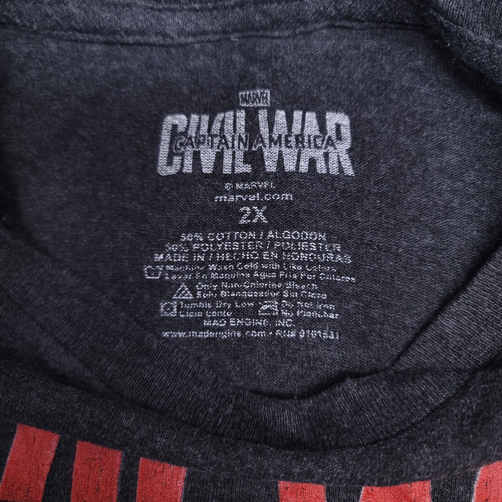 Marvel Comics Marvel Civil War Pullover Graphic T Shirt Mens Size 2X Gray Size US XXL / EU 58 / 5 - 4 Thumbnail