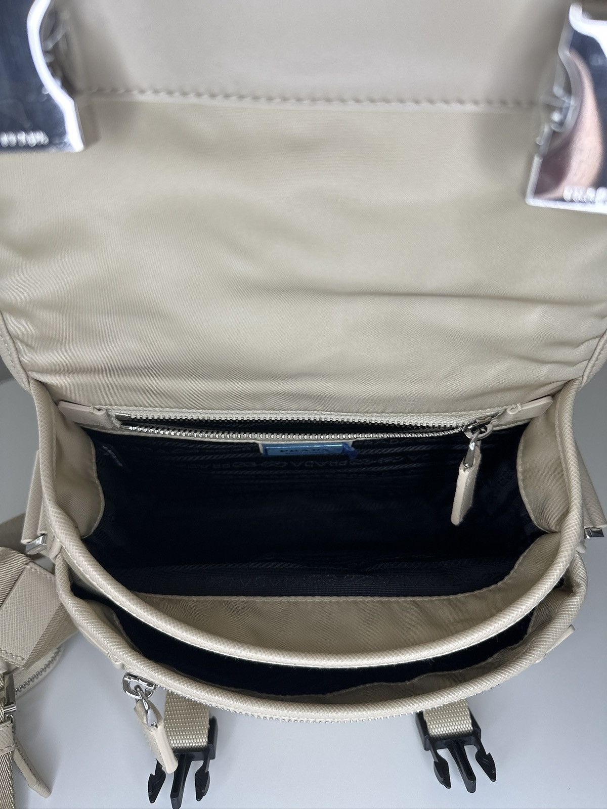 Prada Prada Beige Re-Nylon Shoulder Bag Size ONE SIZE - 10 Thumbnail