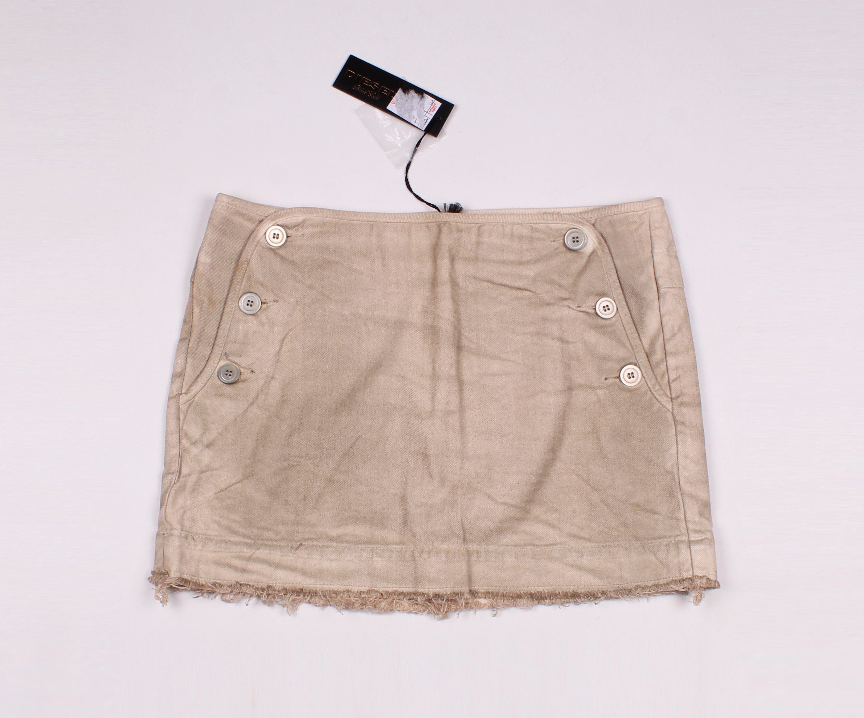 Diesel × Diesel Black Gold × Vintage Vintage Diesel Black Gold Y2K Grunge Garment Dyed Mini Skirt Size 28" / US 6 / IT 42 - 4 Thumbnail