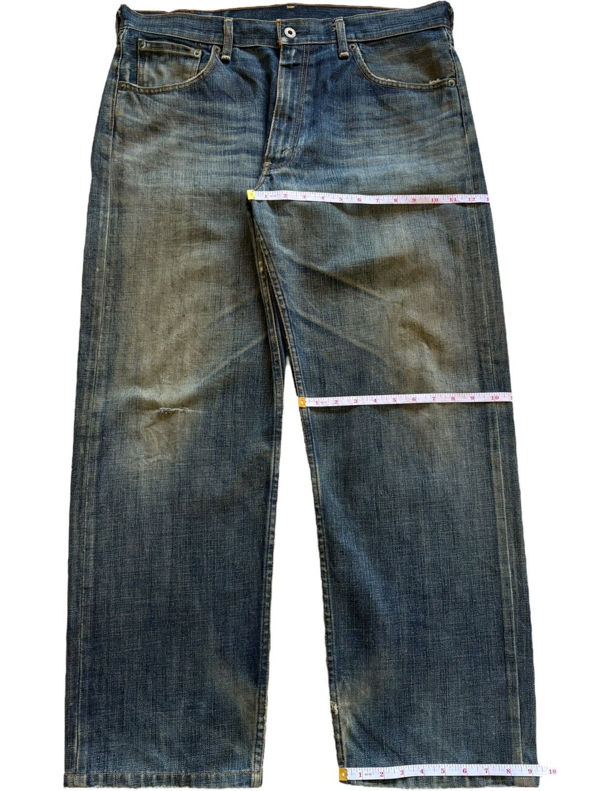 Levi's Vintage 90s Levis 503 Mud Wash Distressed Baggy Jeans Size US 37 - 15 Thumbnail