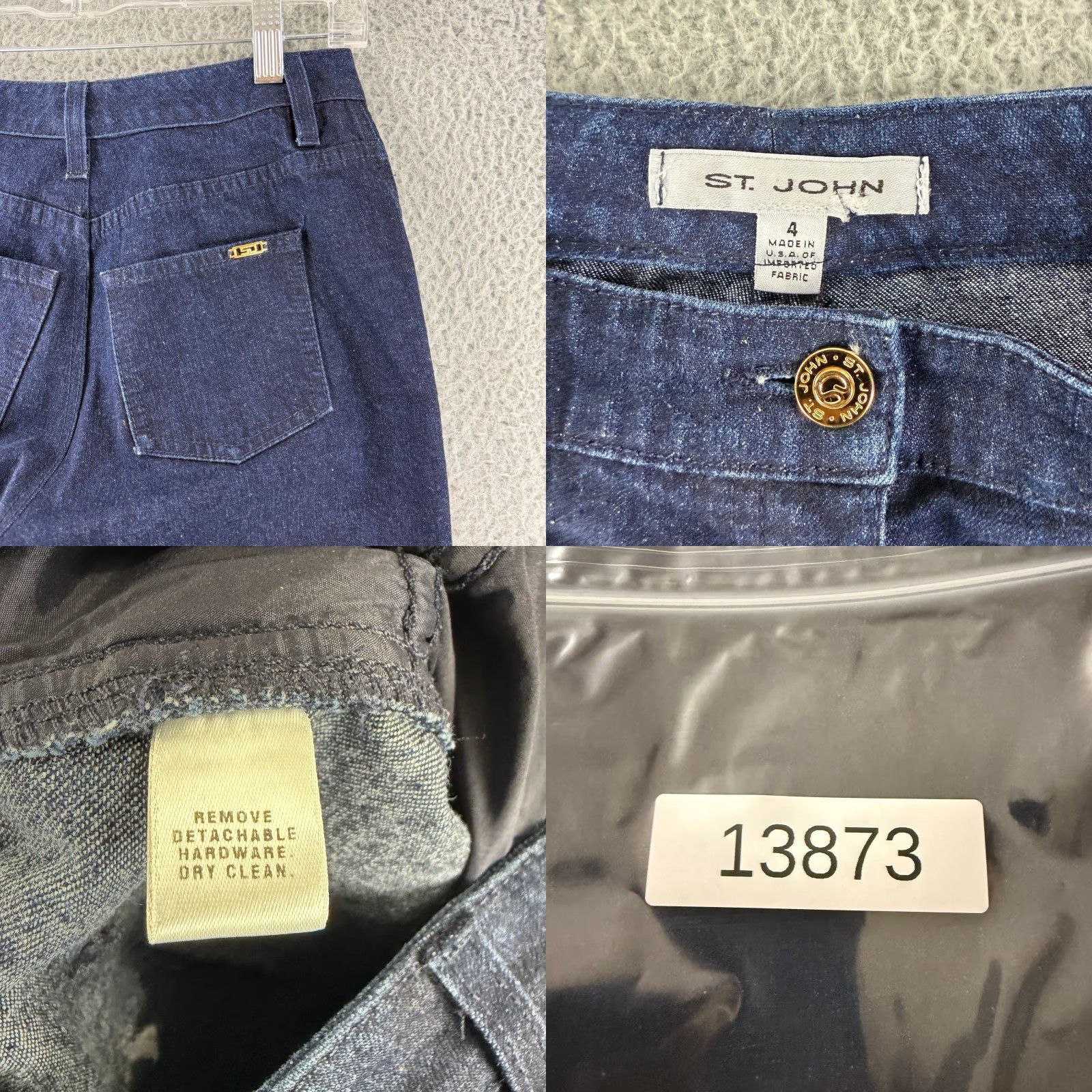 St. John VINTAGE St John Sport Denim Jeans Blue Jeans 4 Women High Rise Straight Leg 29in Inseam 27in Waist 5-Pocket Design Womens Size 27" / US 4 / IT 40 - 9 Thumbnail