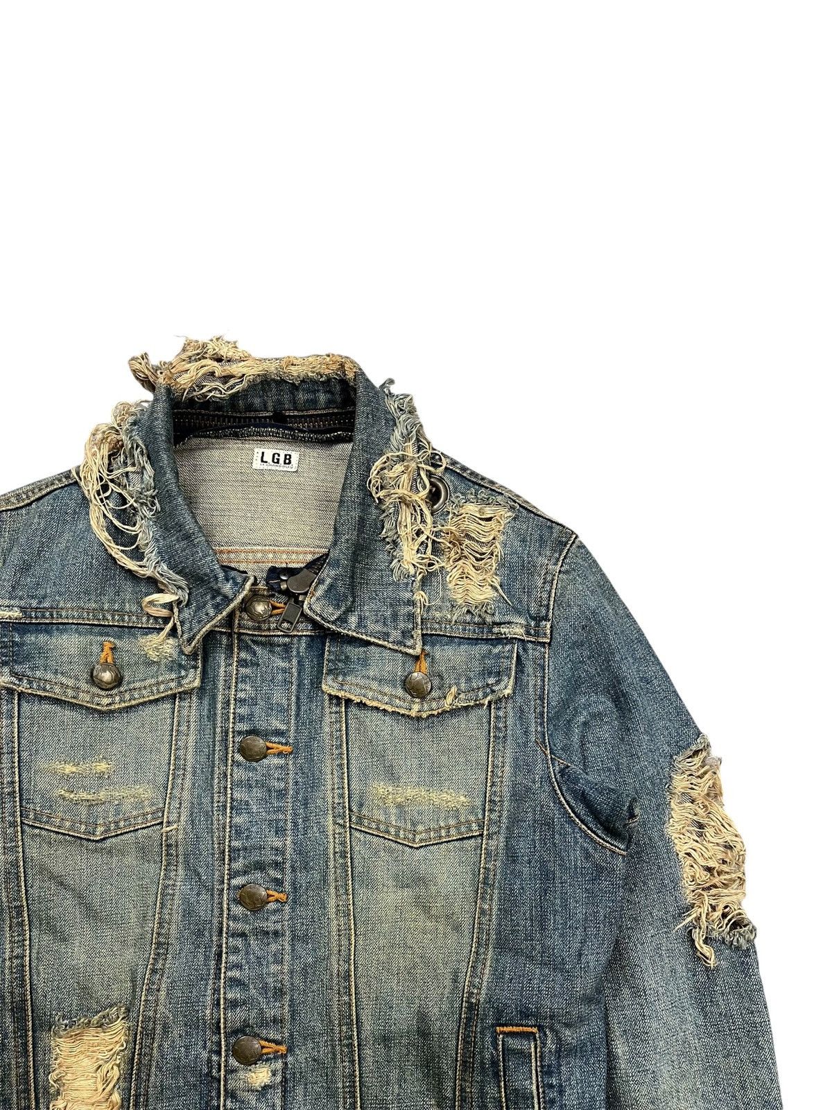 Le Grande Bleu (L.G.B.) LGB - Crash Denim Jacket Size US M / EU 48-50 / 2 - 8 Thumbnail
