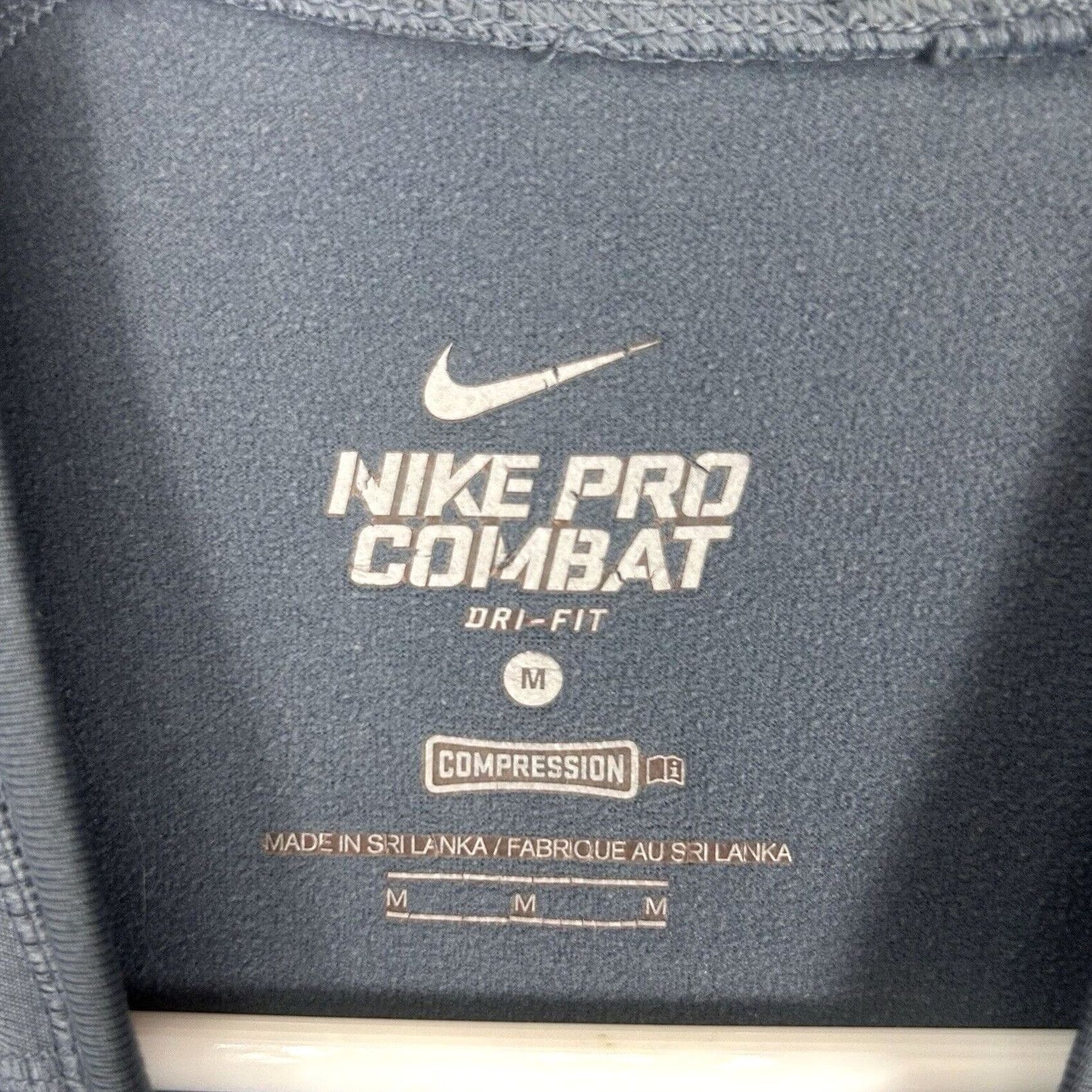 Nike Nike Pro Combat Dri-Fit Compression Womens Long Sleeve Shirt Logo Sports M Blue Size M / US 6-8 / IT 42-44 - 2 Thumbnail