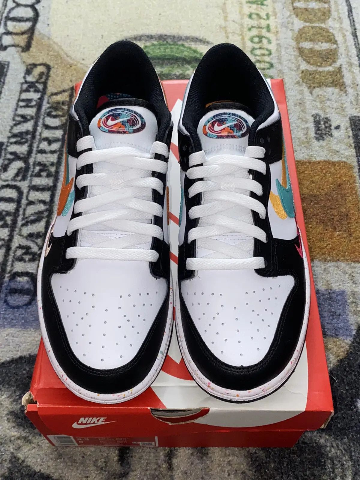 Nike Nike Dunk Low Multiple Swooshes White Washed Teal Size US 10.5 / IT 40.5 - 3 Thumbnail