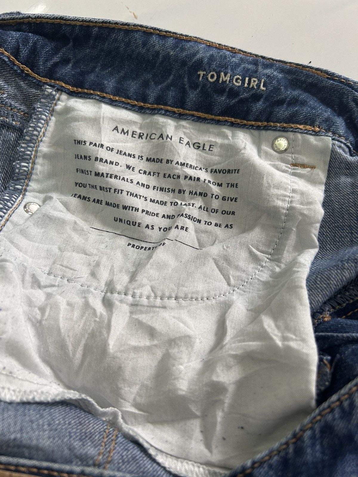 Japanese Brand × Vintage 💥Vintage Japanese Denim Ripped Jeans Size US 37 - 17 Thumbnail