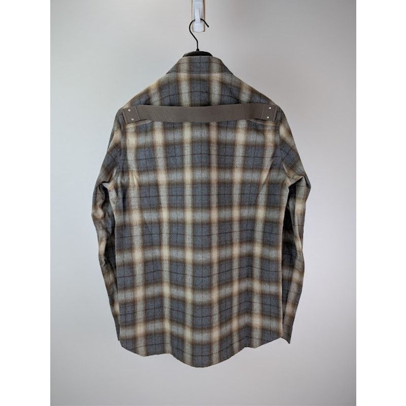 Rick Owens o1rshd1 Plaid Cotton Outershirt in Grey Size US M / EU 48-50 / 2 - 12 Thumbnail