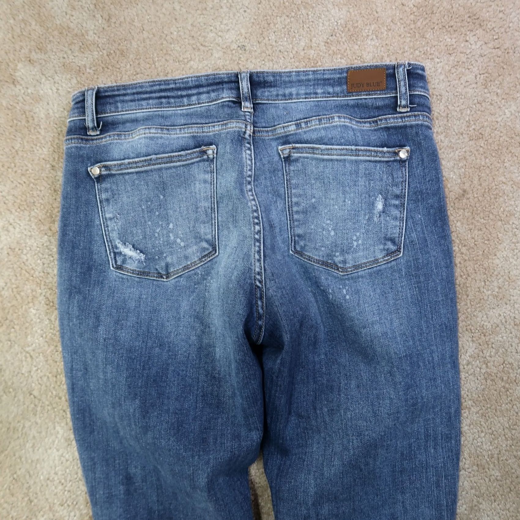 Vintage Judy Blue High Rise Boyfriend Jeans Women's 13/31 Blue Stretch Denim Size 34" / US 12 / IT 48 - 6 Thumbnail