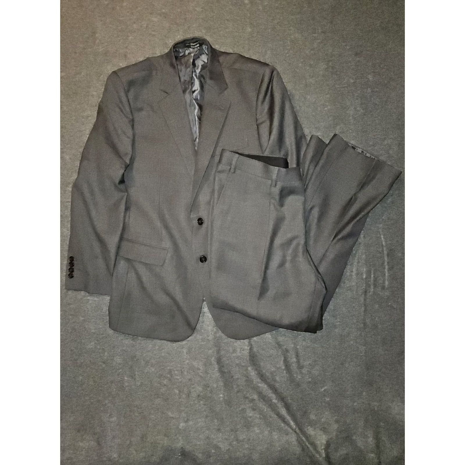 Cerruti 1881 Cerruti 1881 Lanificio Wool Blazer 2 Piece Men's 44 Charcoal Gray Vintage 90s Italian Wool Blazer Mens Size 44R - 2 Thumbnail