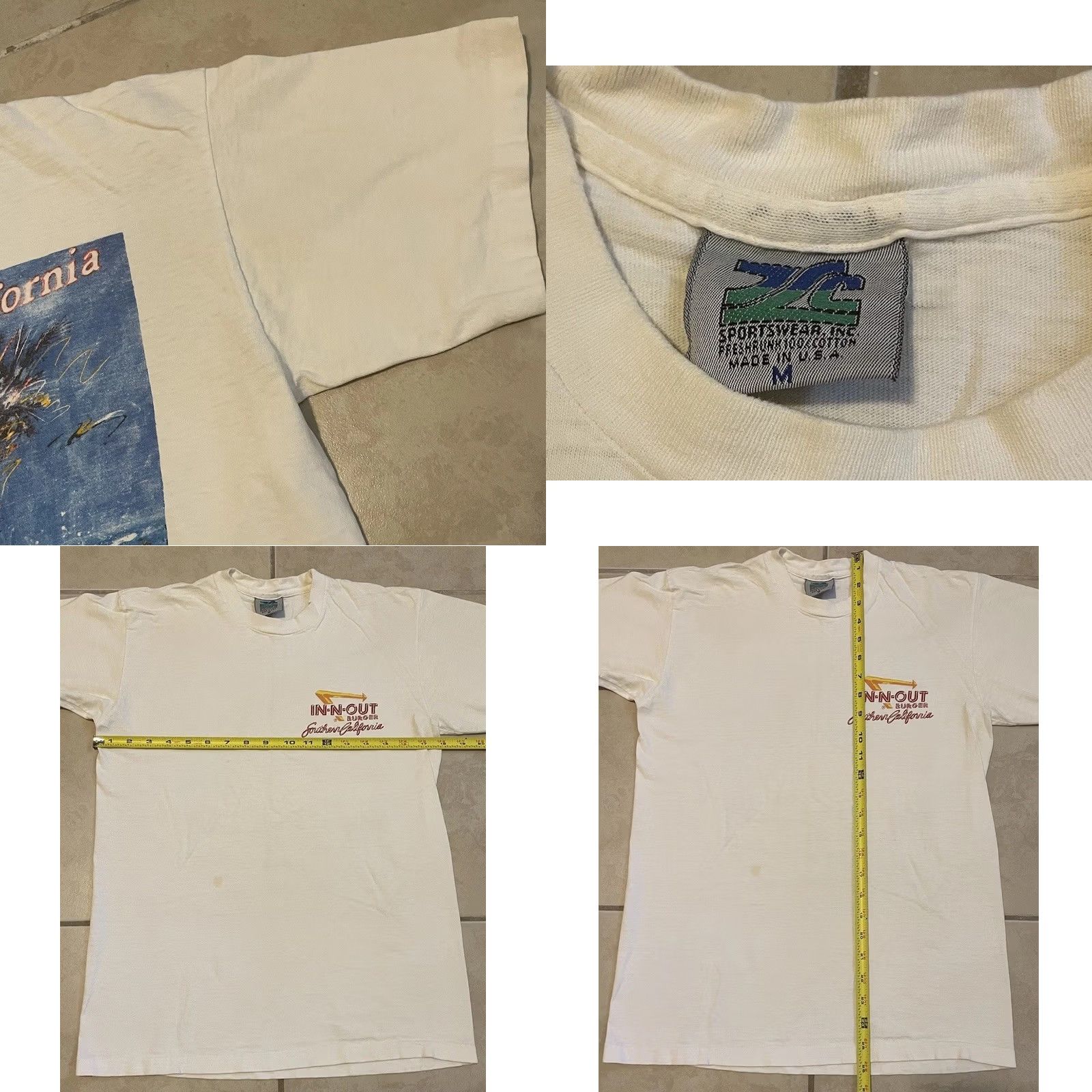 Vintage VINTAGE In N Out Burger Faded Shirt S White Modern 90s 80s Fast Food Surf Grunge USA Mens Shirt Size US S / EU 44-46 / 1 - 10 Thumbnail