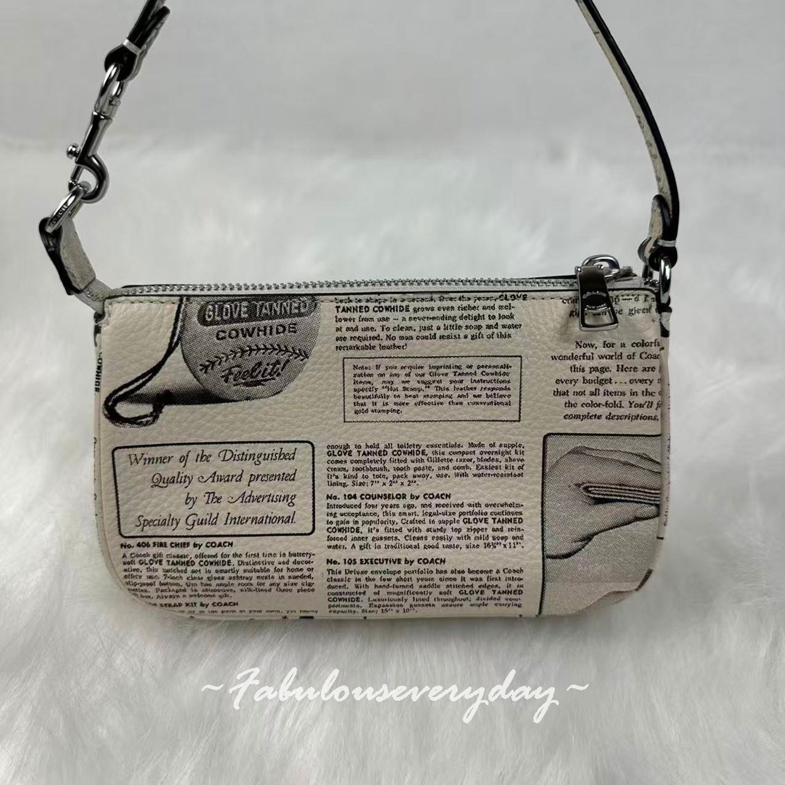 Coach Coach Nolita 19 Newspaper Pt Wristlet Shoulder Leather Chalk Size ONE SIZE - 5 Thumbnail