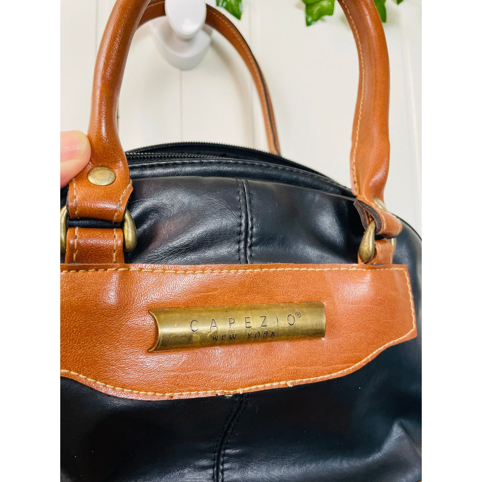 Other Vintage Carpezio Genuine Leather Black & Brown Y2K Purse Size ONE SIZE - 5 Thumbnail