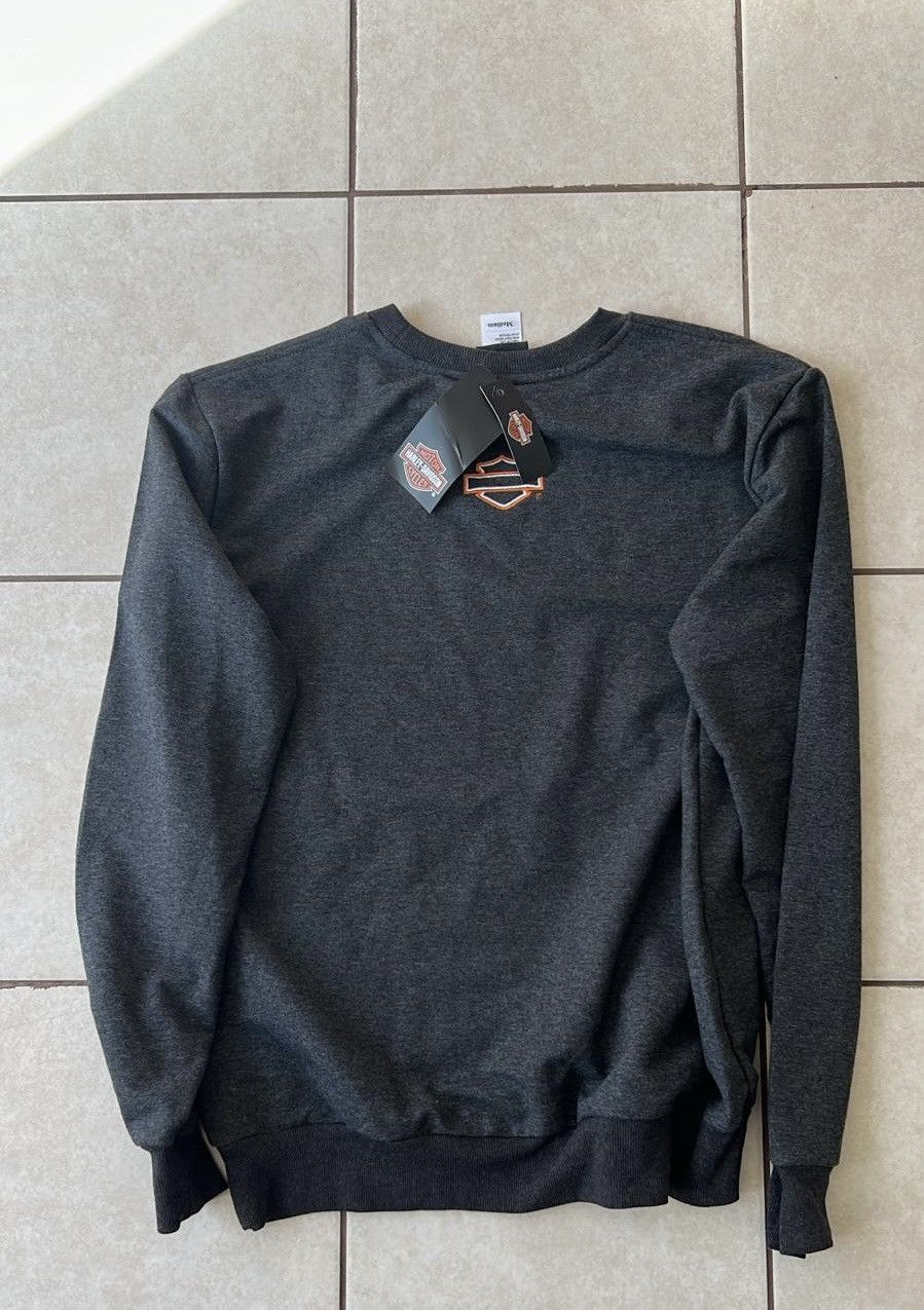 Harley Davidson × Vintage Vintag Harley Davidson HD Marbled Grey Sweatshirt Size US M / EU 48-50 / 2 - 5 Thumbnail