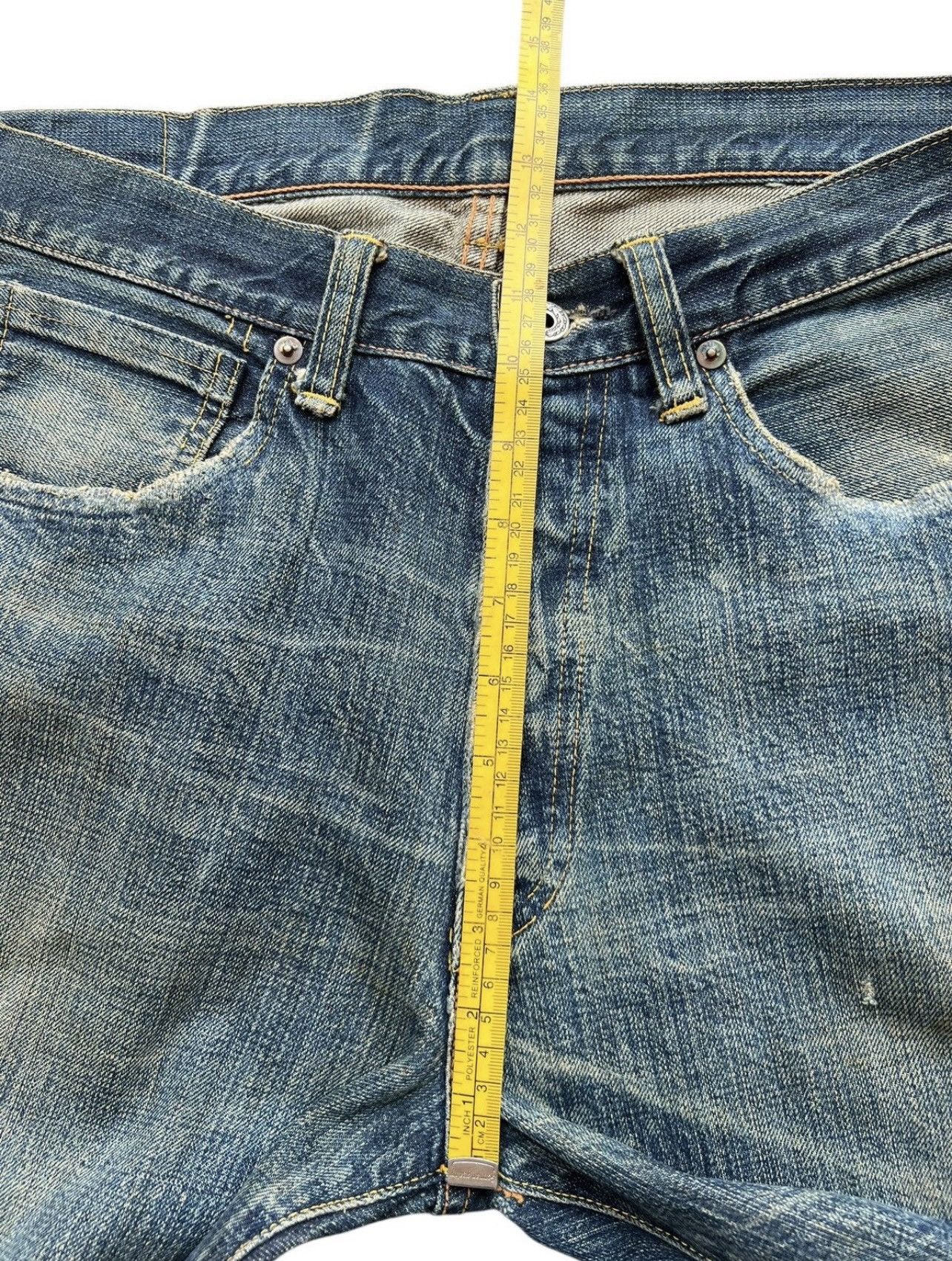 The Real McCoy's Vintage 90s Real Mccoy Selvedge Distressed Denim Jeans 31x29 Size US 31 - 14 Thumbnail