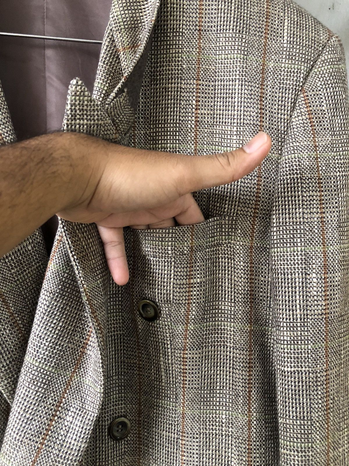 Issey Miyake Vintage Issey Miyake Tete Homme Tweed Wool Blend Silk Jacket Size US M / EU 48-50 / 2 - 9 Thumbnail