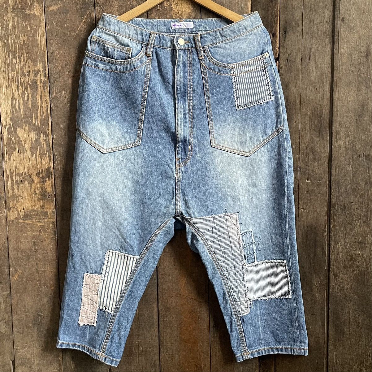 Issey Miyake Ne.Net Patchwork Denim Jeans Size US 32 / EU 48 - 1 Thumbnail