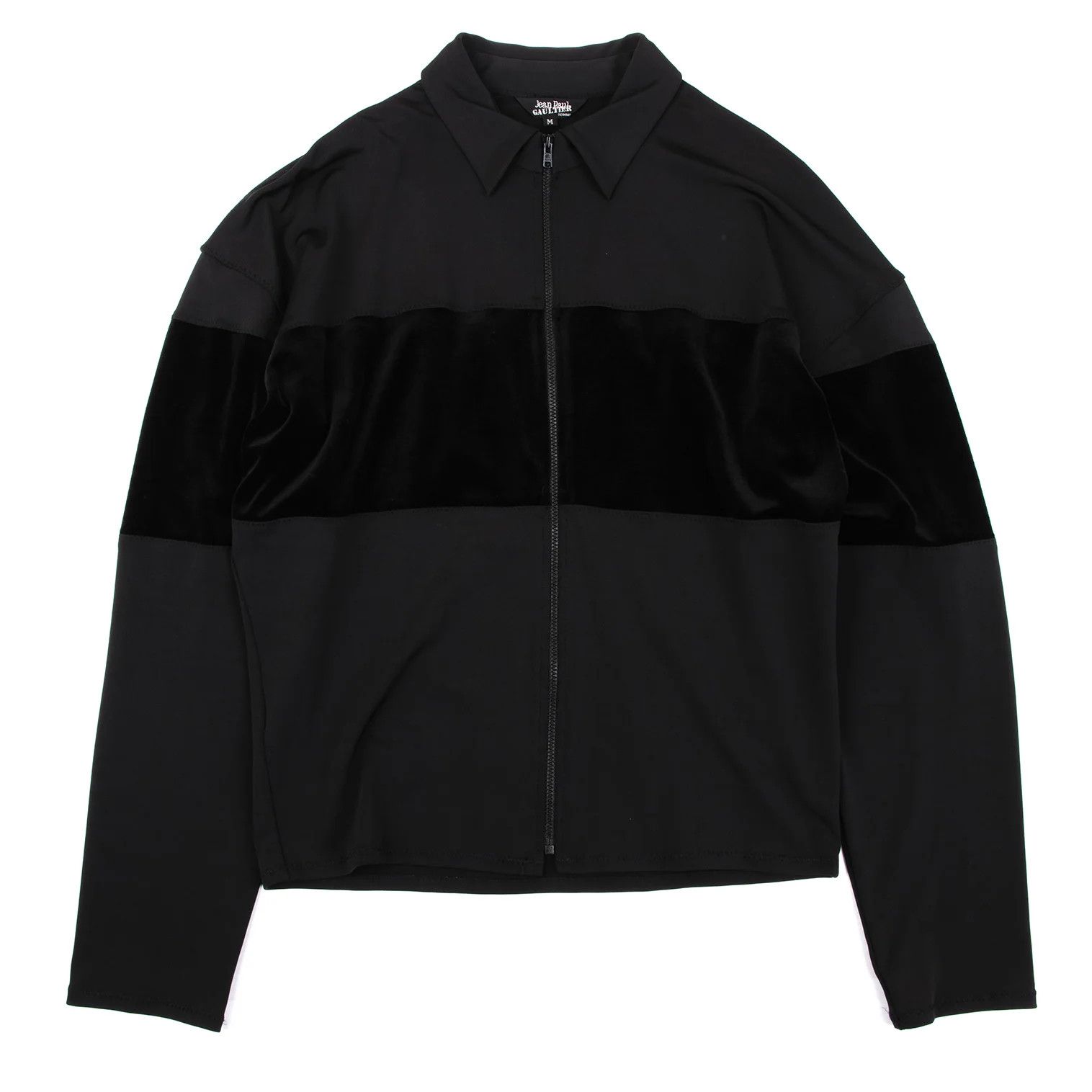 Jean Paul Gaultier Velvet Zip-Up Jacket in Black, Size M Size US M / EU 48-50 / 2 - 1 Thumbnail