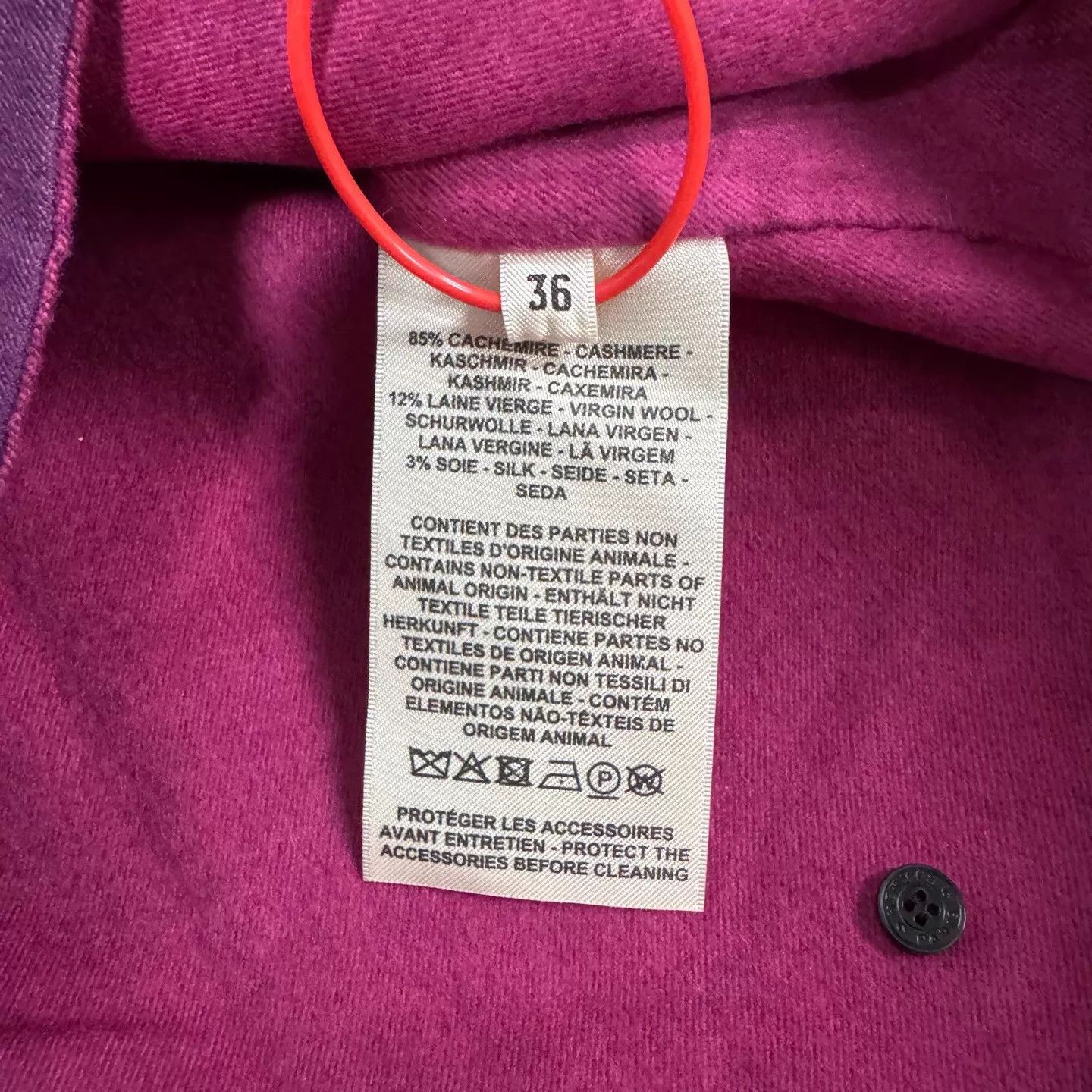 Hermes Hermes purple magenta collared short wool coat 36 99new Size XS / US 0-2 / IT 36-38 - 6 Thumbnail