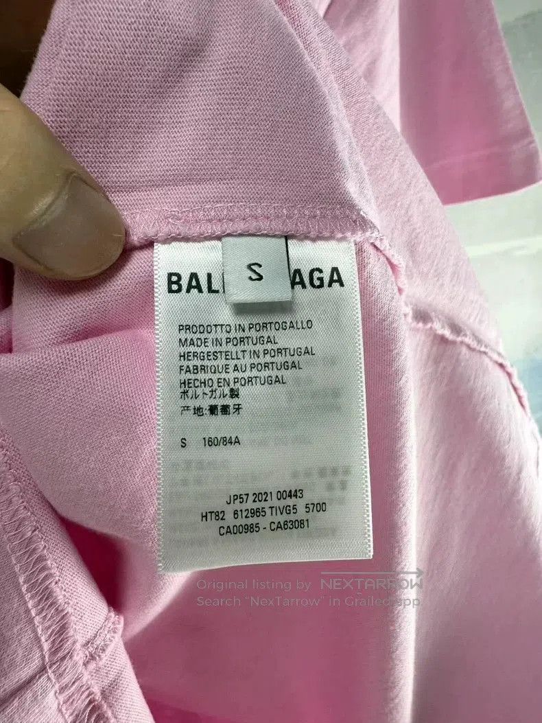 Balenciaga Balenciaga Pink Logo Short Sleeve Tee S. Size US S / EU 44-46 / 1 - 4 Thumbnail