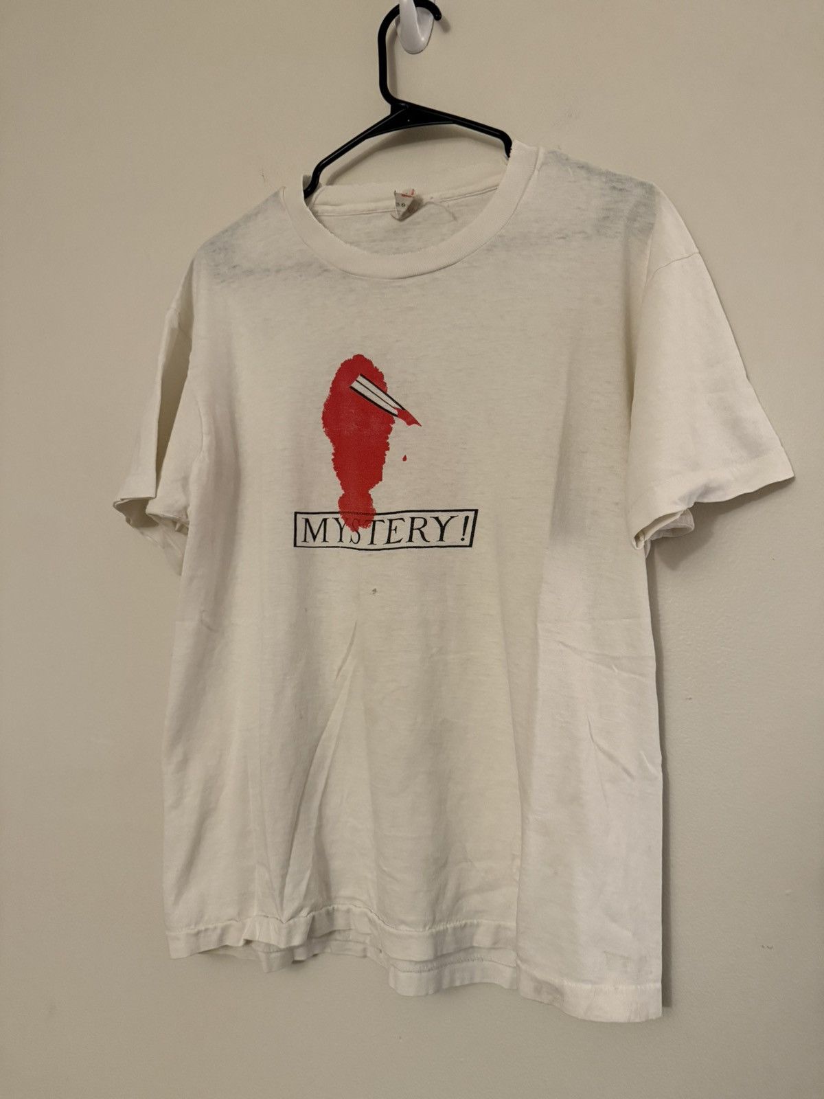 Vintage 90’s THRASHED Murder Mystery Backstabber T-Shirt Size US L / EU 52-54 / 3 - 2 Thumbnail