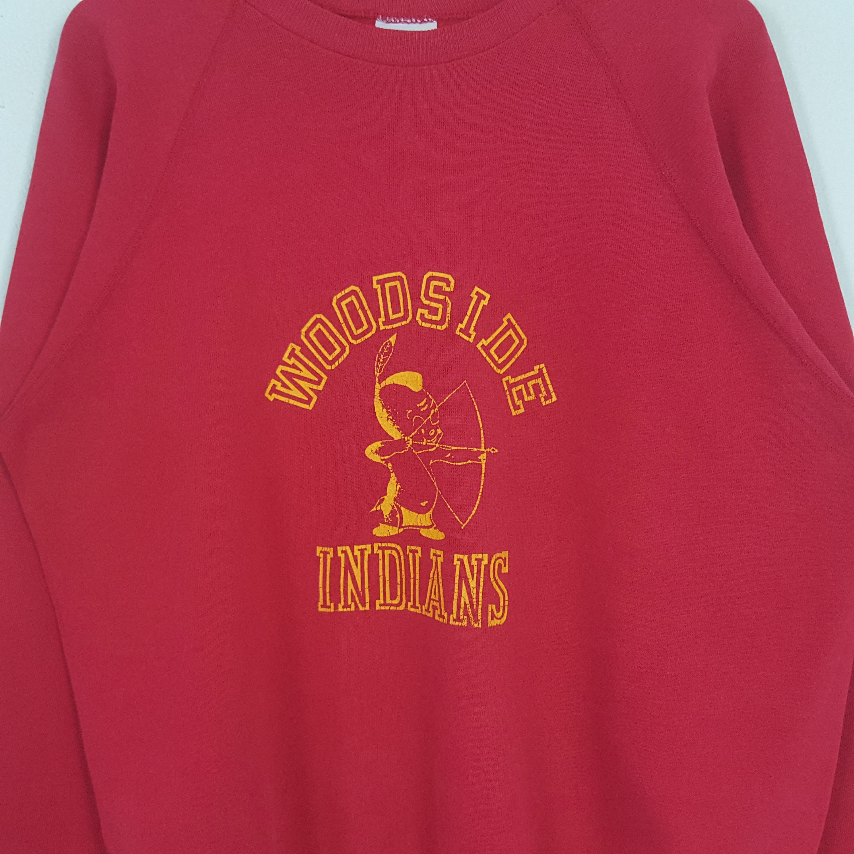 Hanes × NFL × Vintage Vintage Woodside Indians American Football Team Sweatshirt Size US L / EU 52-54 / 3 - 2 Thumbnail