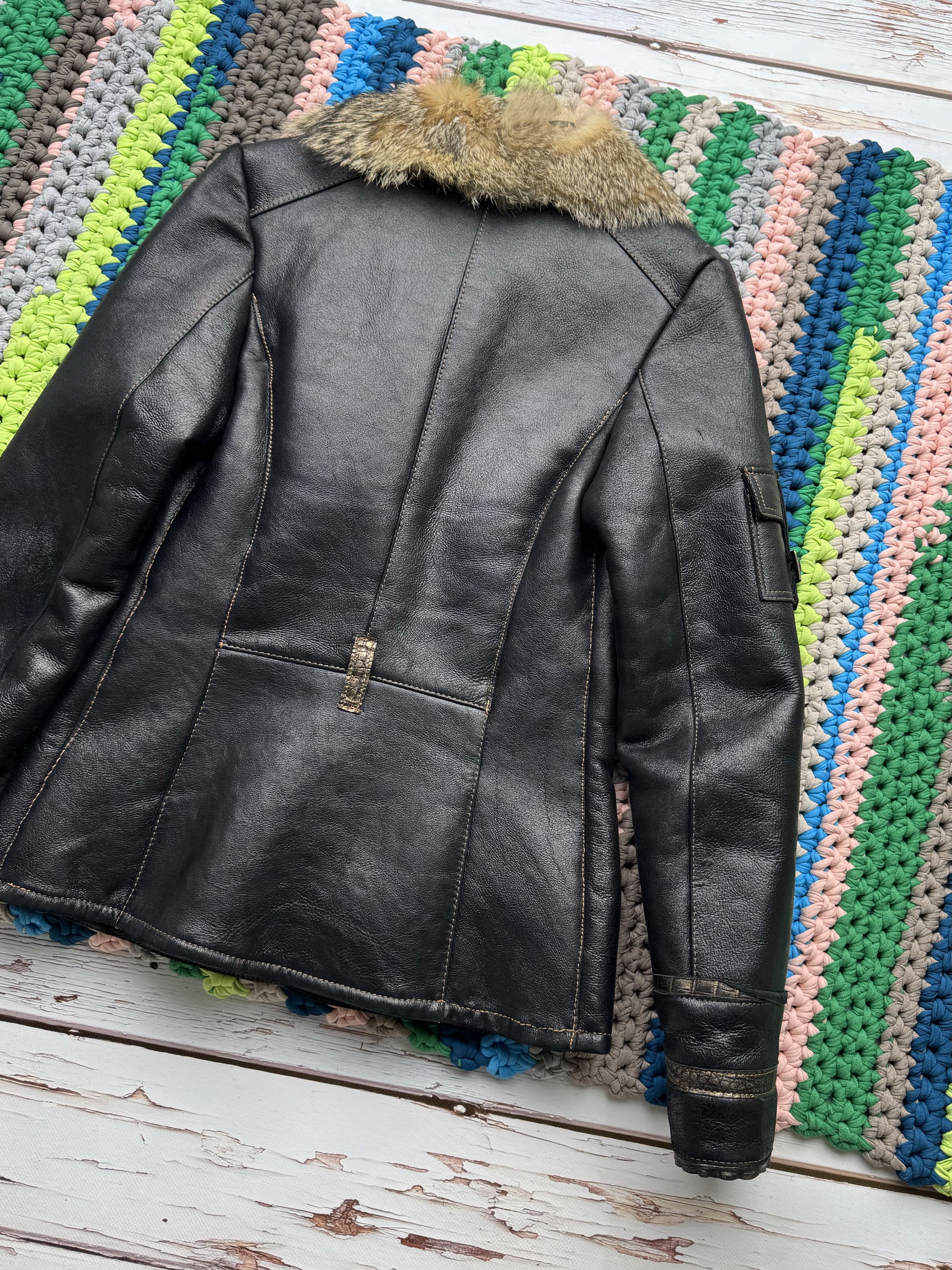 Japanese Brand Vintage Real Sheepskin Coat With Real Neck (V213)D15 Size XS / US 0-2 / IT 36-38 - 13 Thumbnail