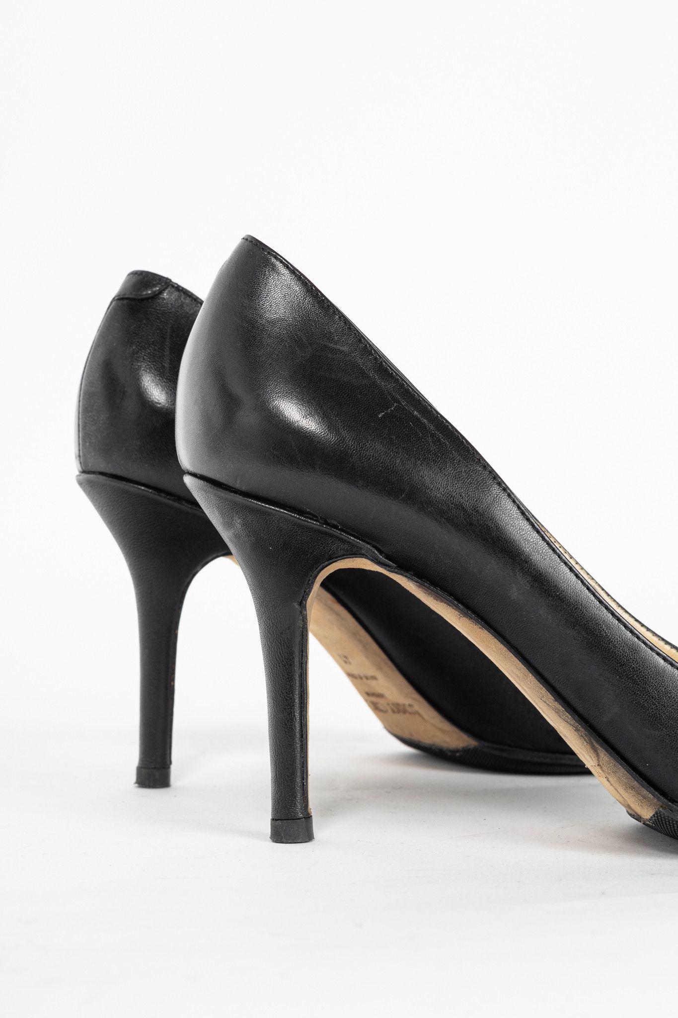 Jimmy Choo Jimmy Choo Gilbert Black Leather Stiletto Pumps Size US 10.5 / IT 40.5 - 7 Thumbnail