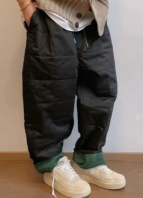 VIBE Outdoor retro fashion loose quilted pants Size US 34 / EU 50 - 1 Thumbnail