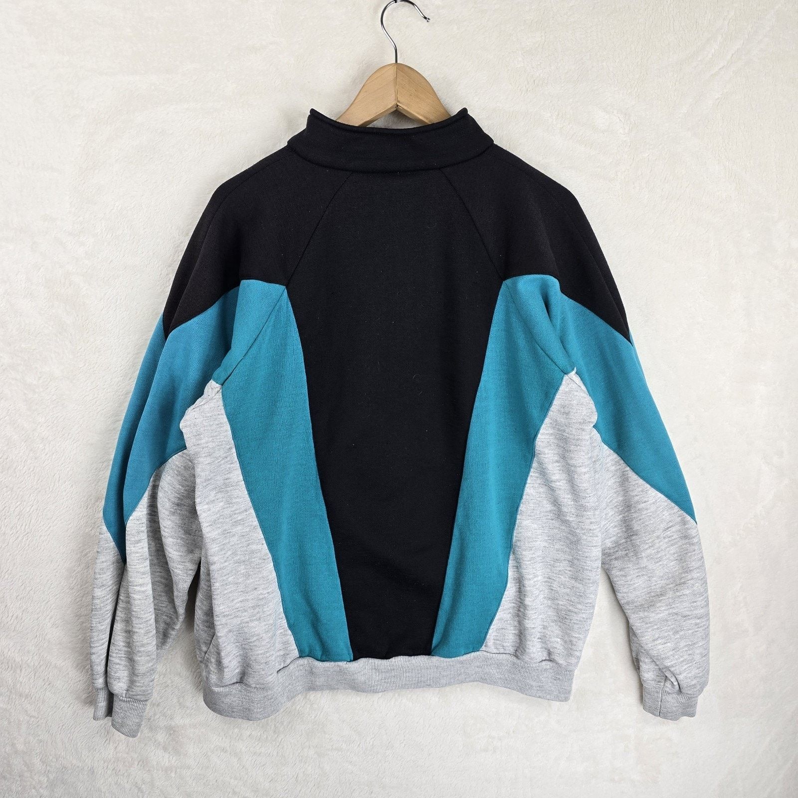 Other Vintage Track Jacket Mens Large Zip Up Sweatshirt Gray Black Size US L / EU 52-54 / 3 - 11 Thumbnail