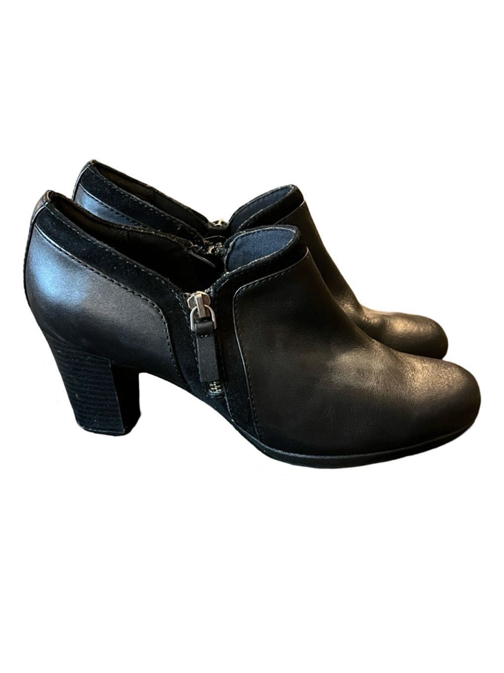 Clarks Clarks Cushion Black Zip Up Leather Booties Ankle Boots 8.5 Size US 8.5 / IT 38.5 - 9 Thumbnail