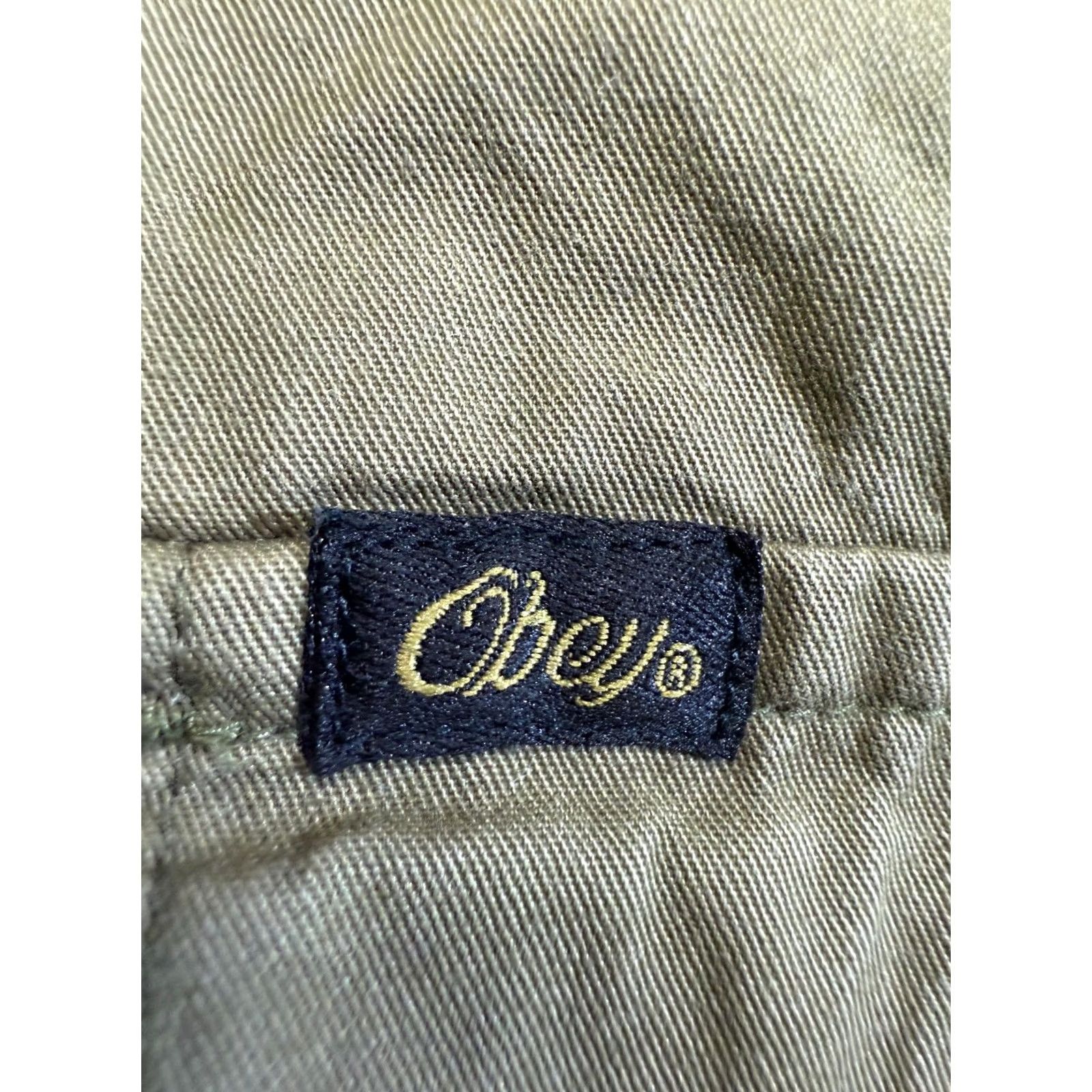 Obey OBEY military olive button up shirt long sleeve mens M size Size US M / EU 48-50 / 2 - 2 Thumbnail