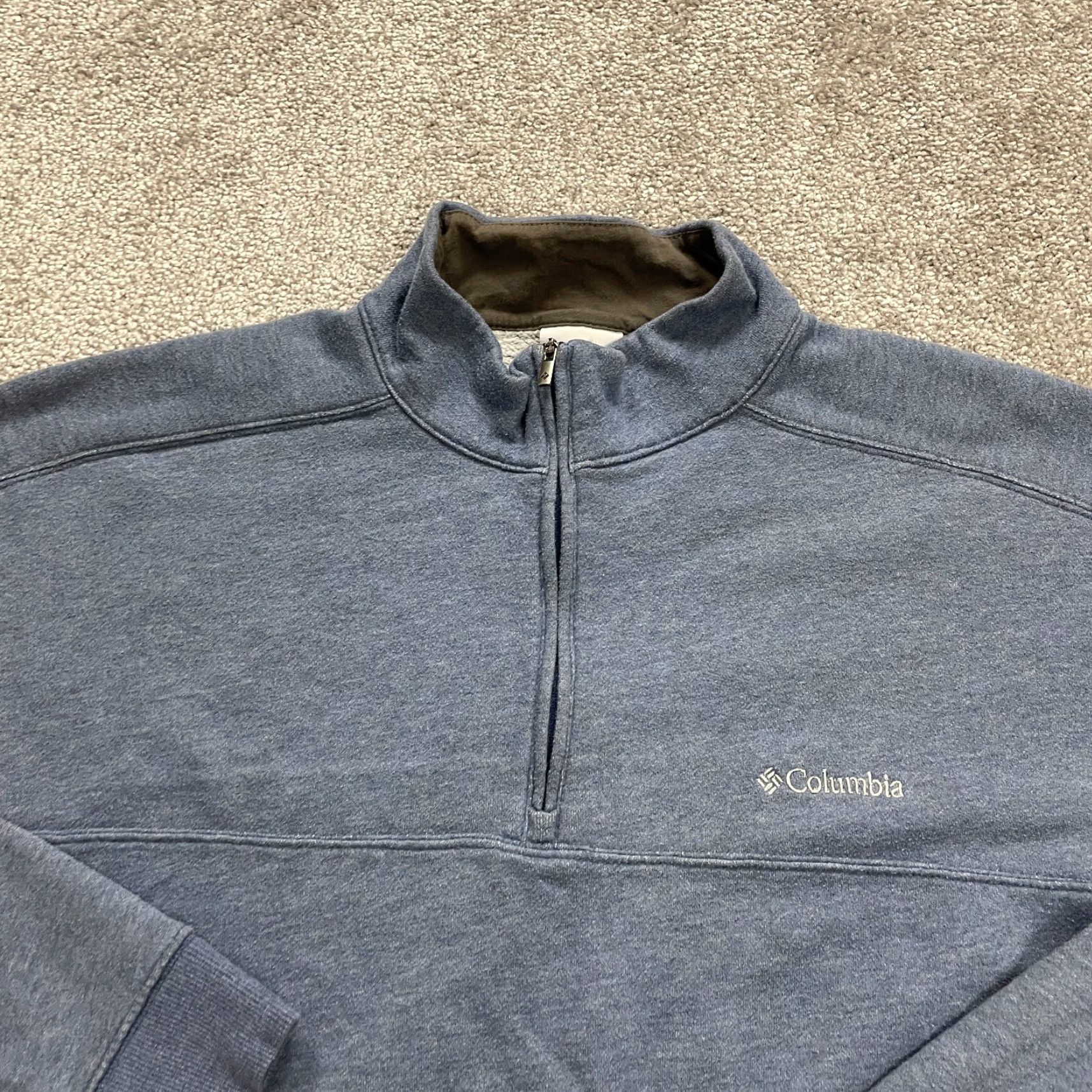 Vintage Columbia Hart Mountain Sweatshirt Mens XL Blue Fleece 1/4 Zip Pullover Outdoor Sweatshirt Size US XL / EU 56 / 4 - 3 Thumbnail