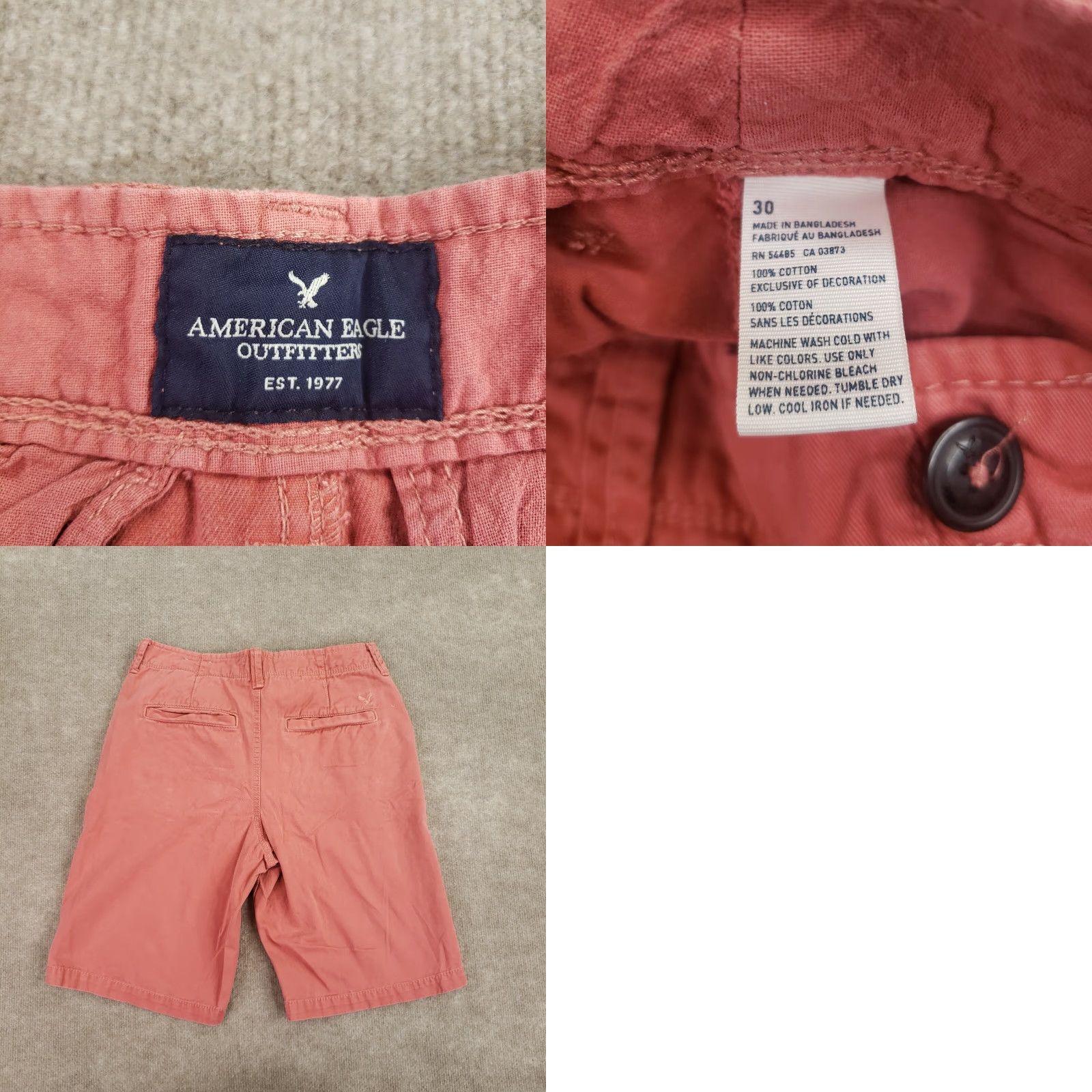 American Eagle Outfitters American Eagle Longboard Shorts Mens Size 30 Pink Chino Flat Front 10 in Inseam Size US 30 / EU 46 - 8 Thumbnail