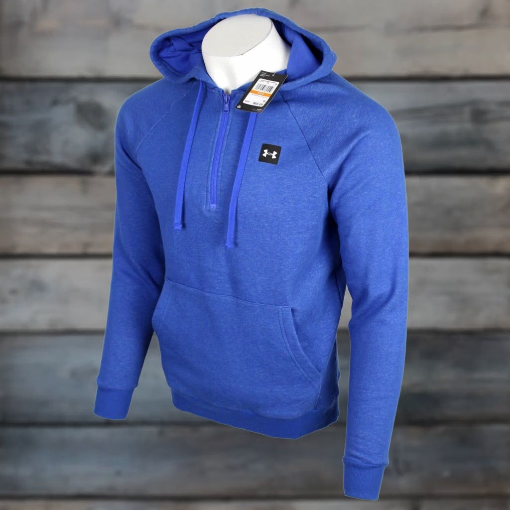 Under Armour Under Armour Men's Rival Fleece 1/2 Zip Hoodie Sweatshirt Small Blue Size US S / EU 44-46 / 1 - 1 Thumbnail