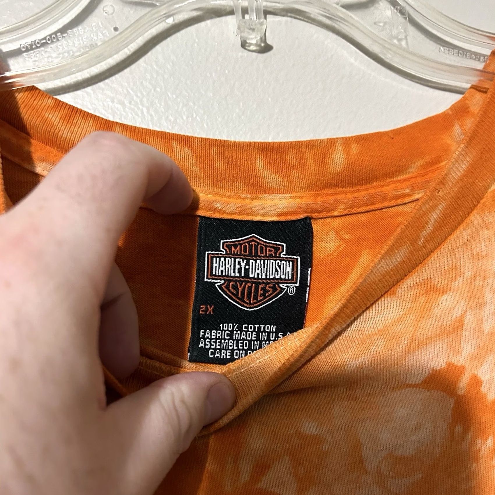 Harley Davidson VINTAGE Harley-Davidson T-Shirt Biker Shirt Tie Dye 2XL Orange Men Mens Size US XXL / EU 58 / 5 - 5 Thumbnail
