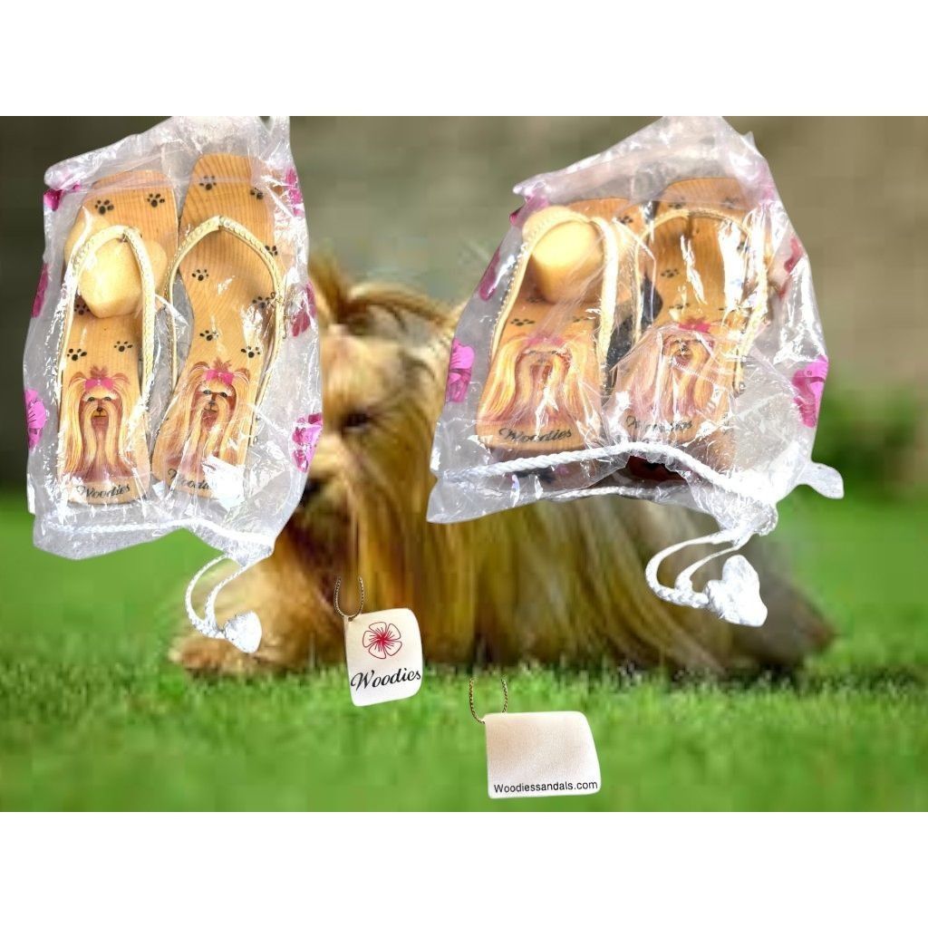 Other Woodies Yorkie Sandals Size 6 Heels Paw Print Throngs Long H Size US 6 / IT 36 - 11 Thumbnail