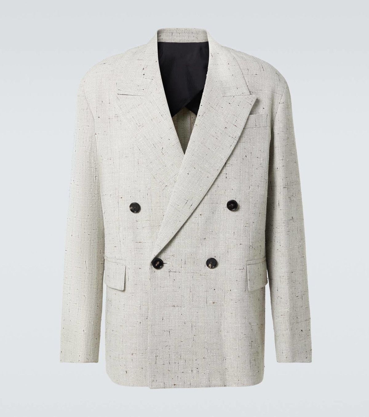 Bottega Veneta textured viscose and silk double breast blazer jacket Size US XS / EU 42 / 0 - 1 Thumbnail