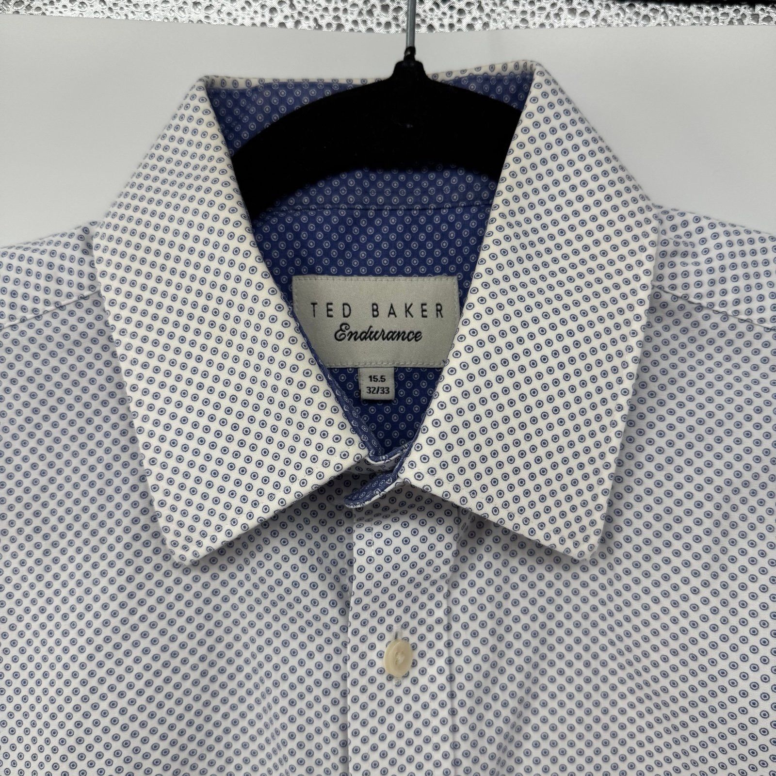 Ted Baker Men’s Ted Baker Endurance Dress Shirt 15.5 32/33 Blue Micro Size US M / EU 48-50 / 2 - 2 Thumbnail