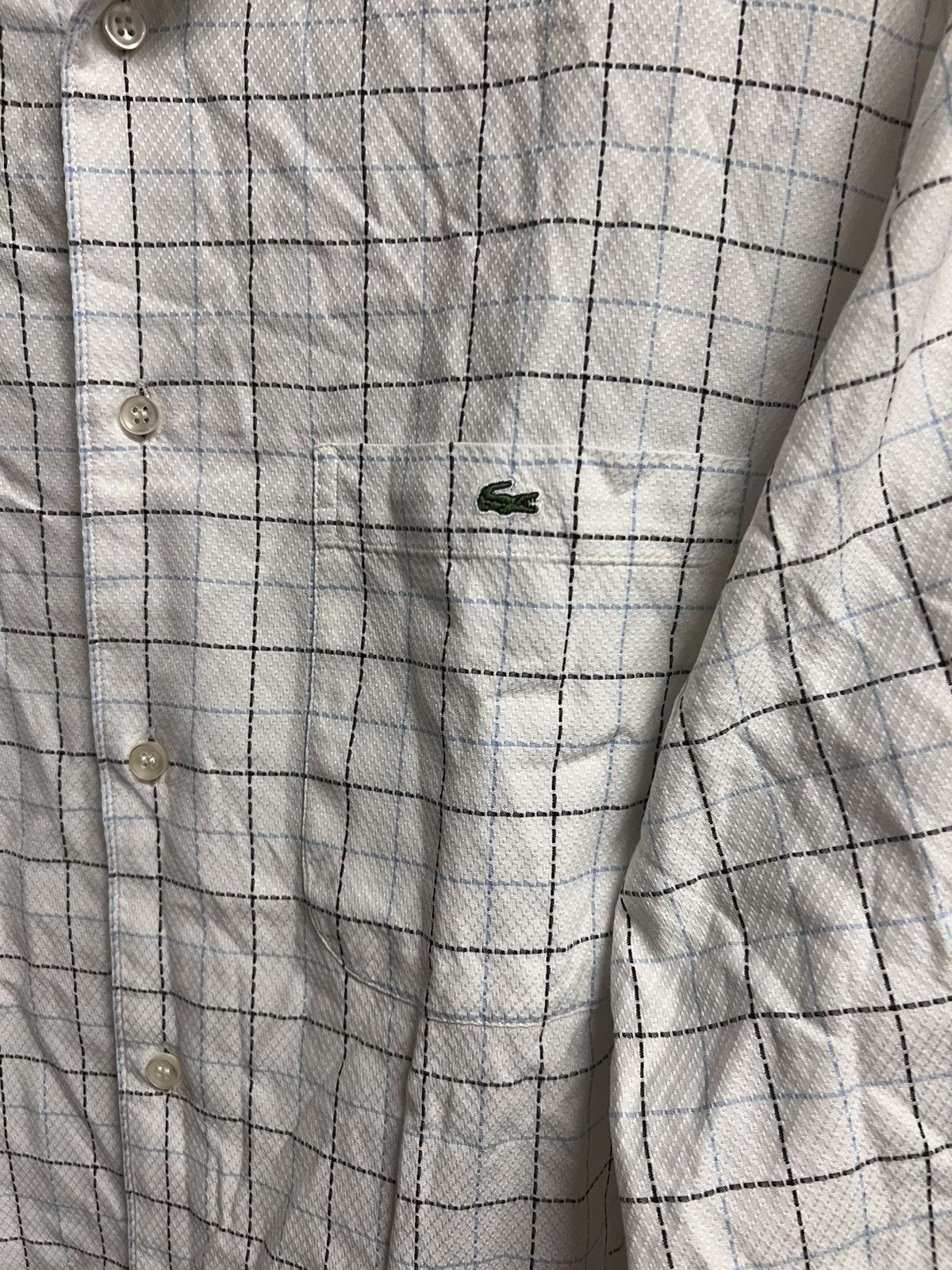 Lacoste × Vintage Lacoste white vintage shirt drip drill y2k Size US XL / EU 56 / 4 - 2 Thumbnail