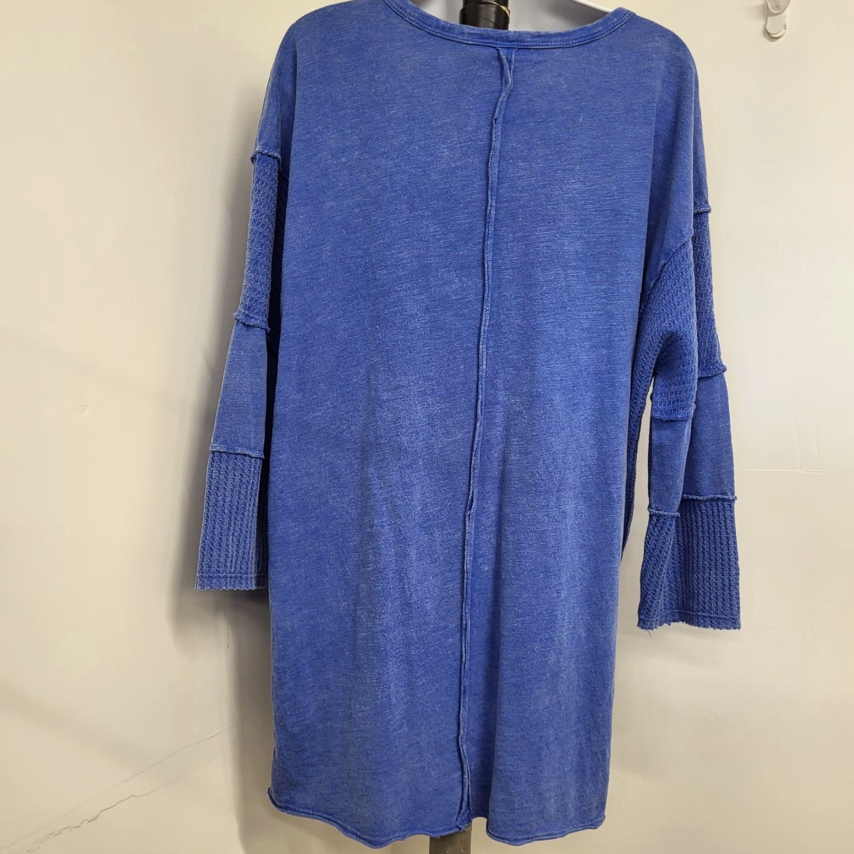 Olive Live ♡ Well Lifestyle Sweater Women's Large Blue Long Sleeve Pullover Soft Knit Fleece Tunic Size L / US 10 / IT 46 - 6 Thumbnail