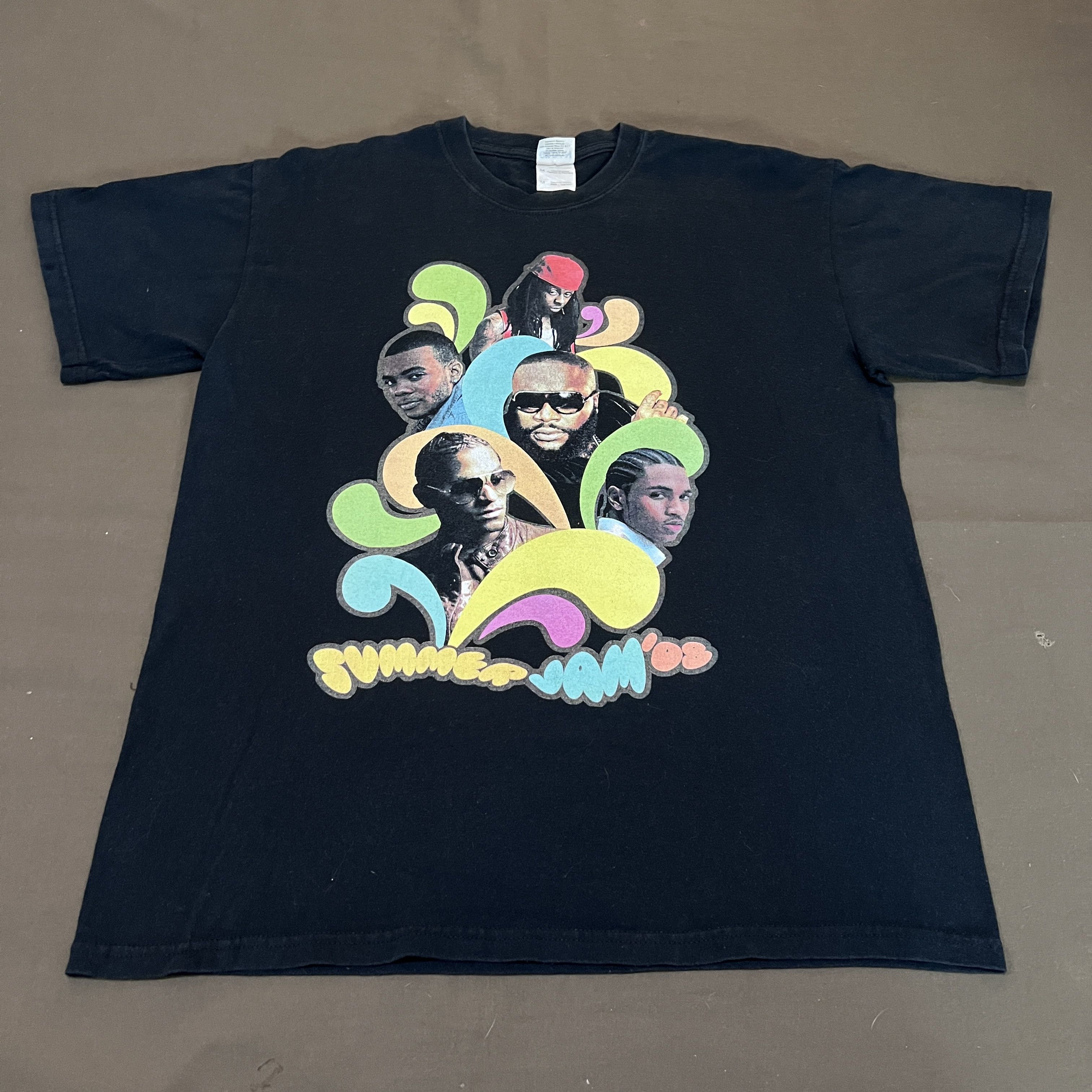 Band Tees × Rap Tees × Vintage Vintage Y2K Summer Jam Tee lil wayne rick ross Ray J Size US M / EU 48-50 / 2 - 2 Thumbnail