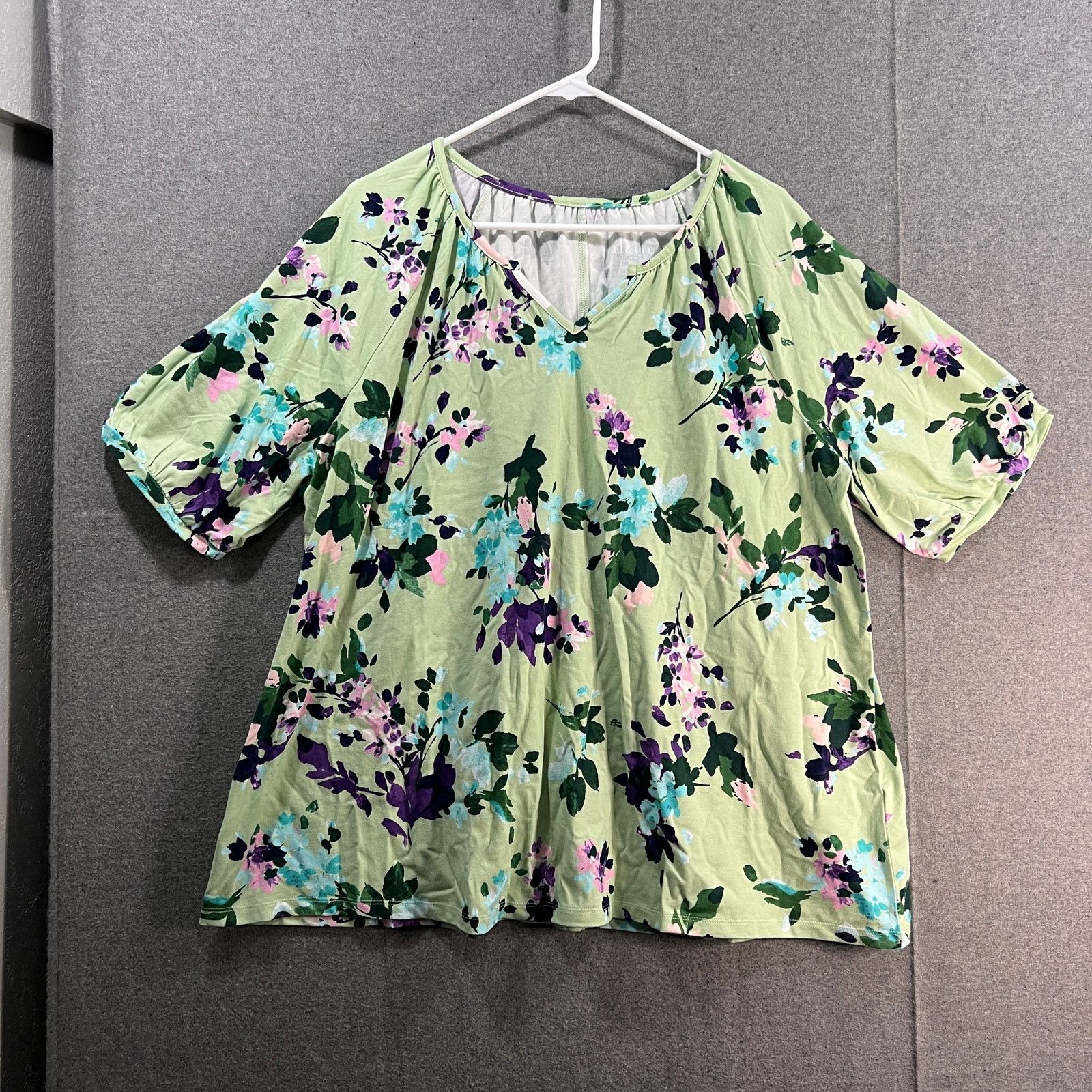 Denim & Co. Denim & Co. Printed Favorite Jersey Split Size XL / US 12-14 / IT 48-50 - 1 Thumbnail