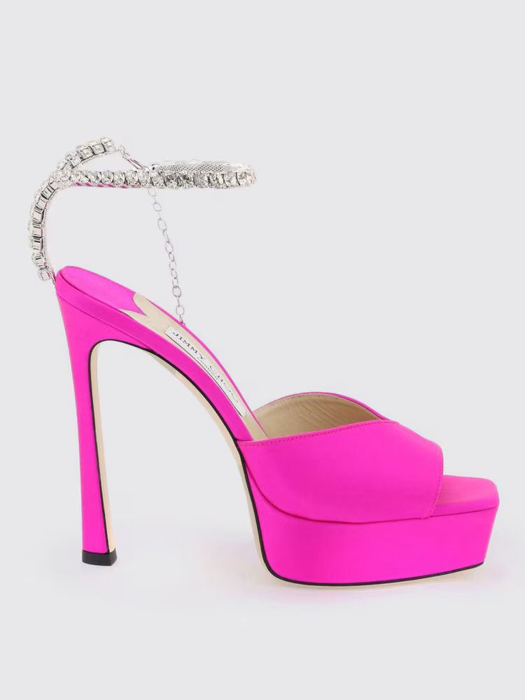 Jimmy Choo o1y0326 Sandals in Fuchsia Size US 7 / IT 37 - 1 Thumbnail