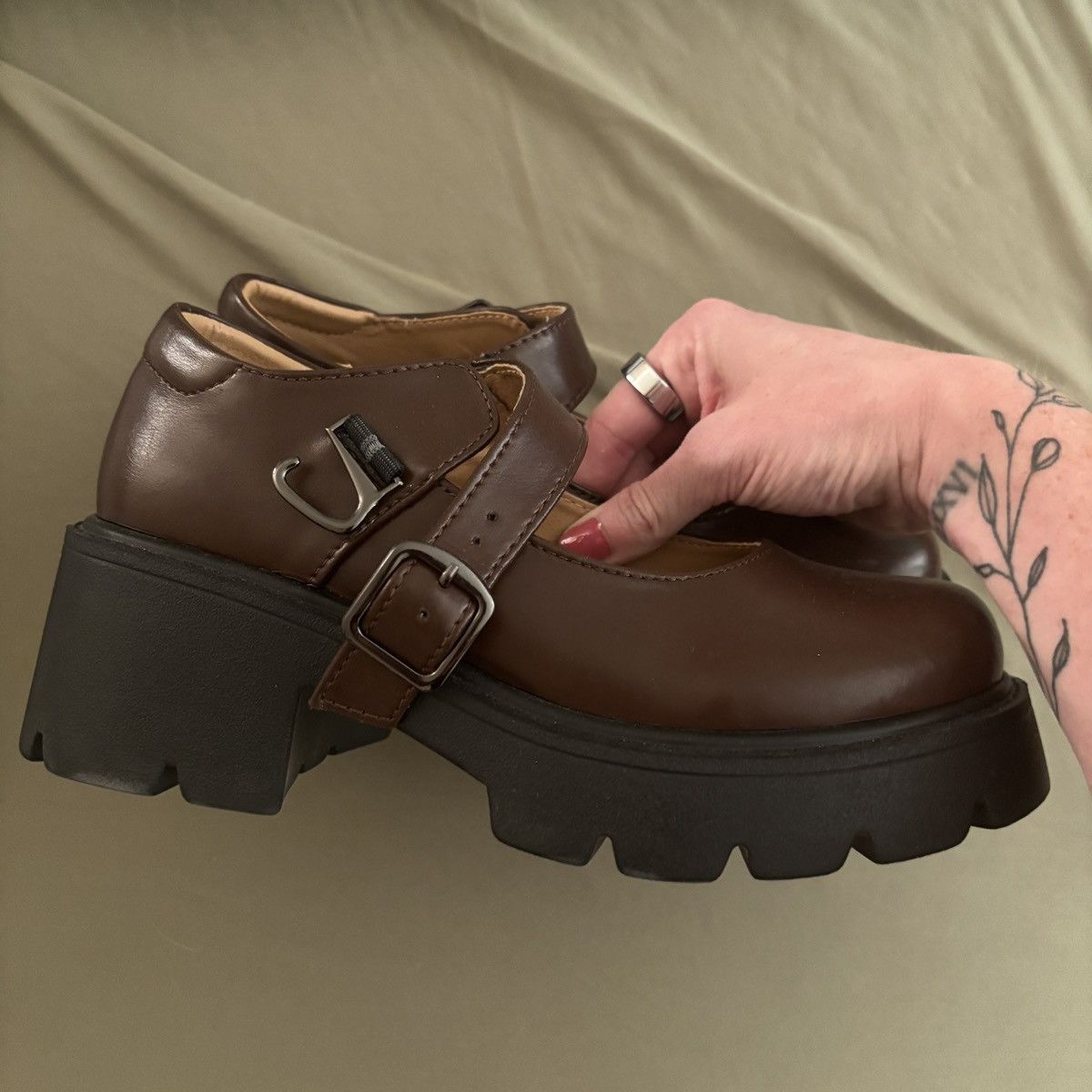 Other Brown Mary Jane Platform Shoes Size US 7 / IT 37 - 1 Thumbnail