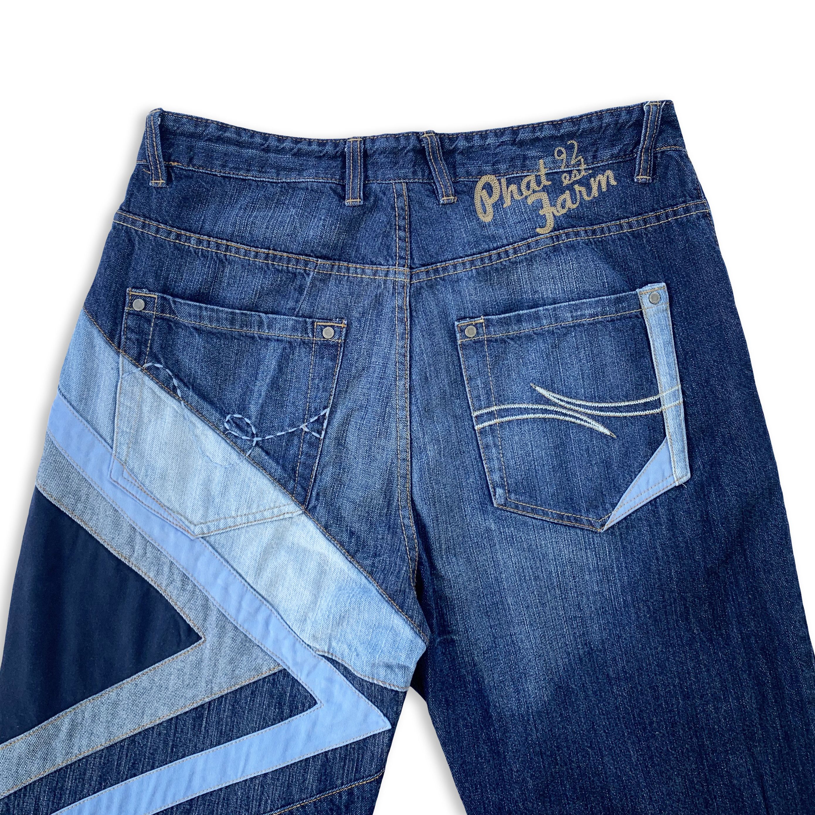 Phat Farm Vintage 90s PHAT FARM Jeans Denim Pants 2000s Y2K Baggy Rap Size US 34 / EU 50 - 5 Thumbnail