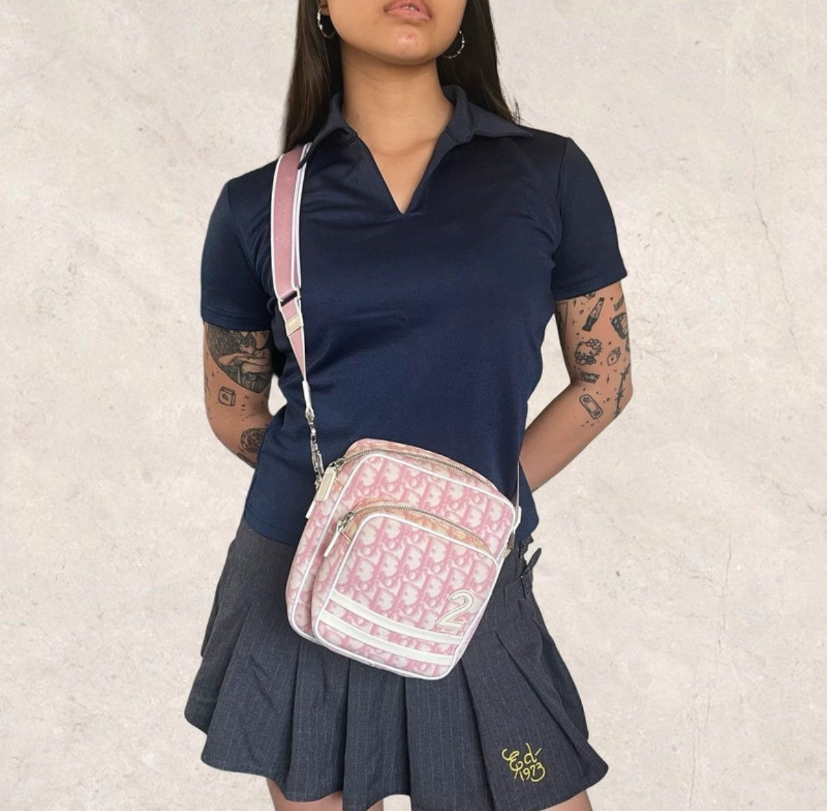 Dior Christian Dior pink trotter no.2 monogram crossbody bag Size ONE SIZE - 2 Thumbnail