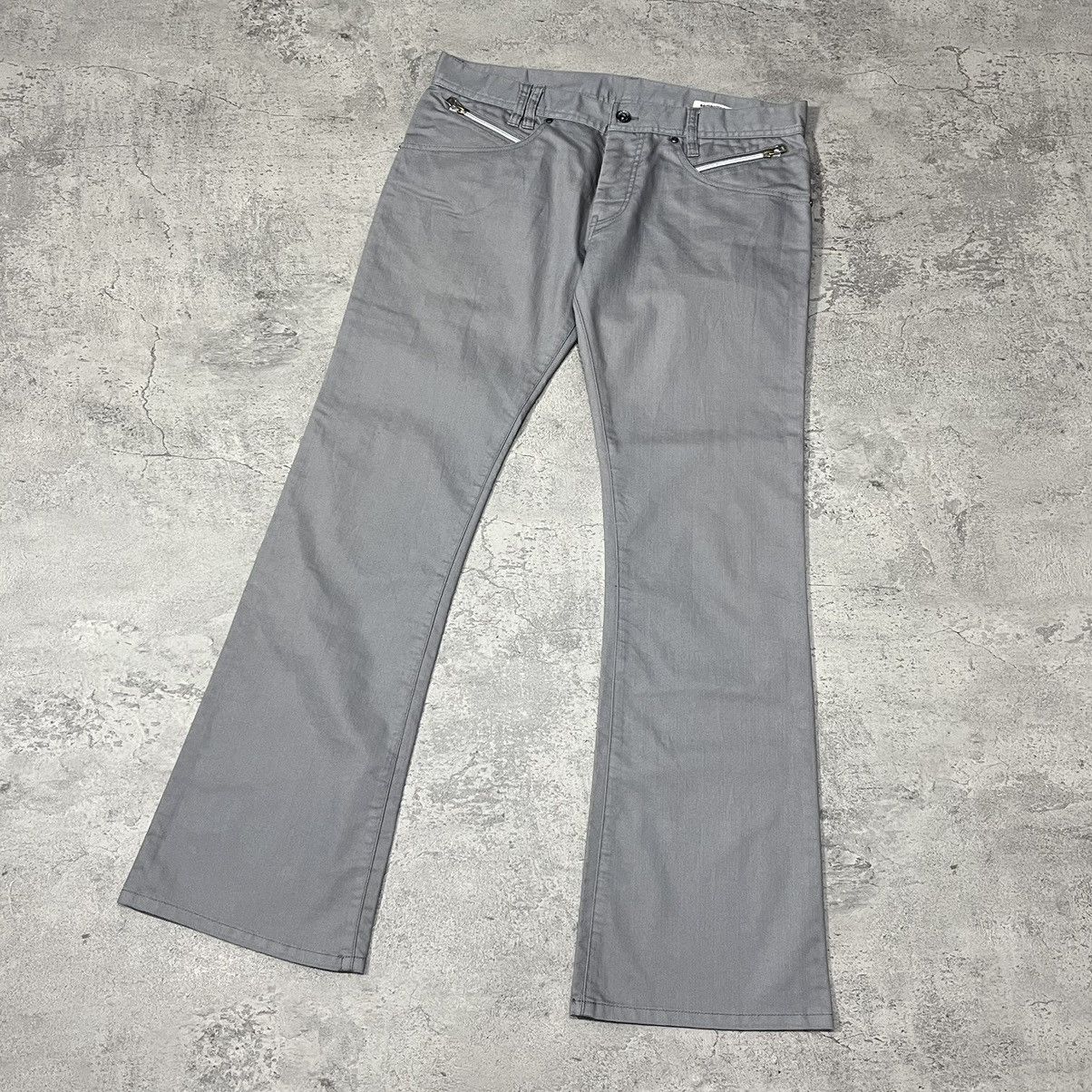 semanticdesign Semantic Design Tactical Zip Flared Trousers - Grey Size US 33 - 2 Thumbnail