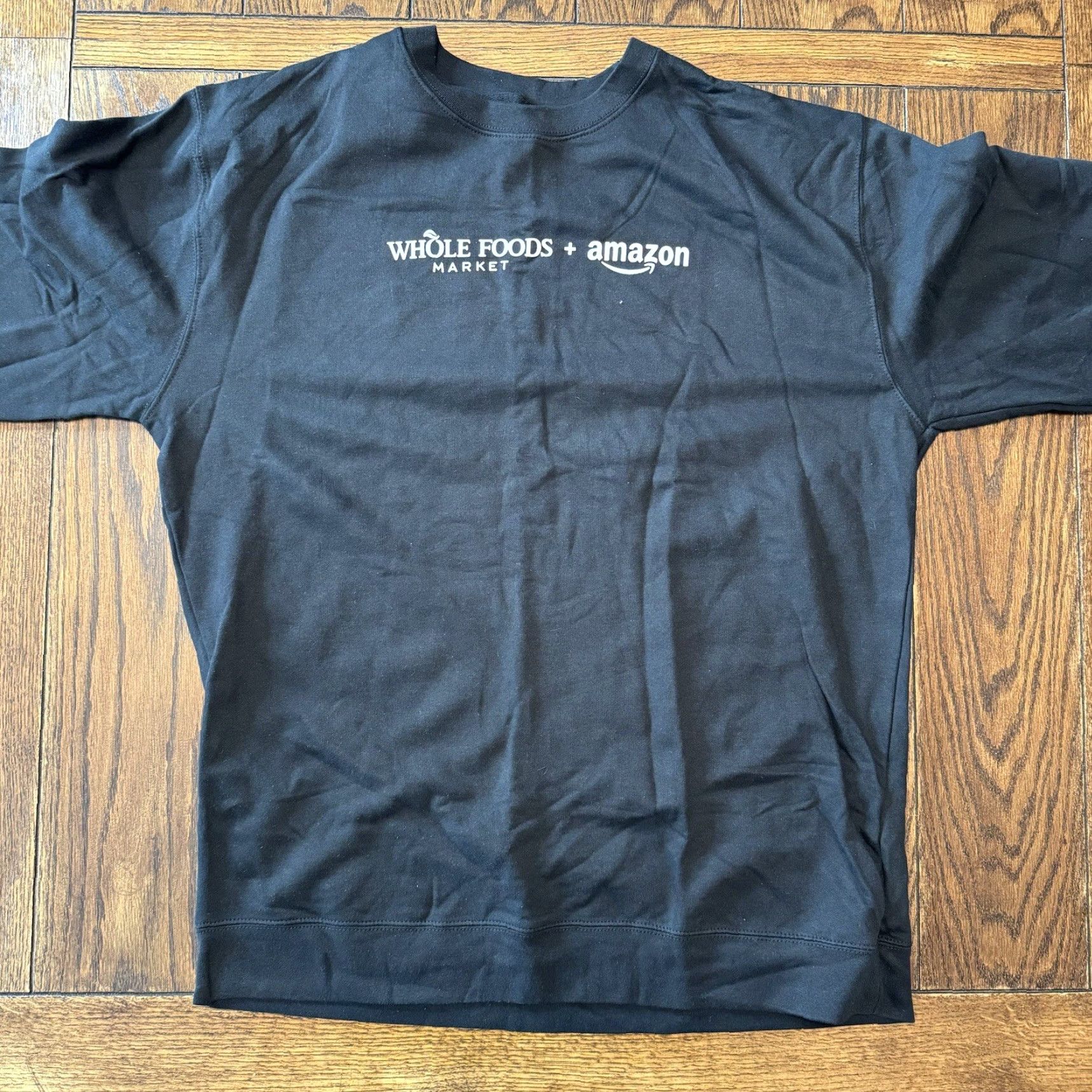 Market VINTAGE Whole Foods Market Sweatshirt Mens 2XL Black Crewneck Grocery New Size US XXL / EU 58 / 5 - 2 Thumbnail
