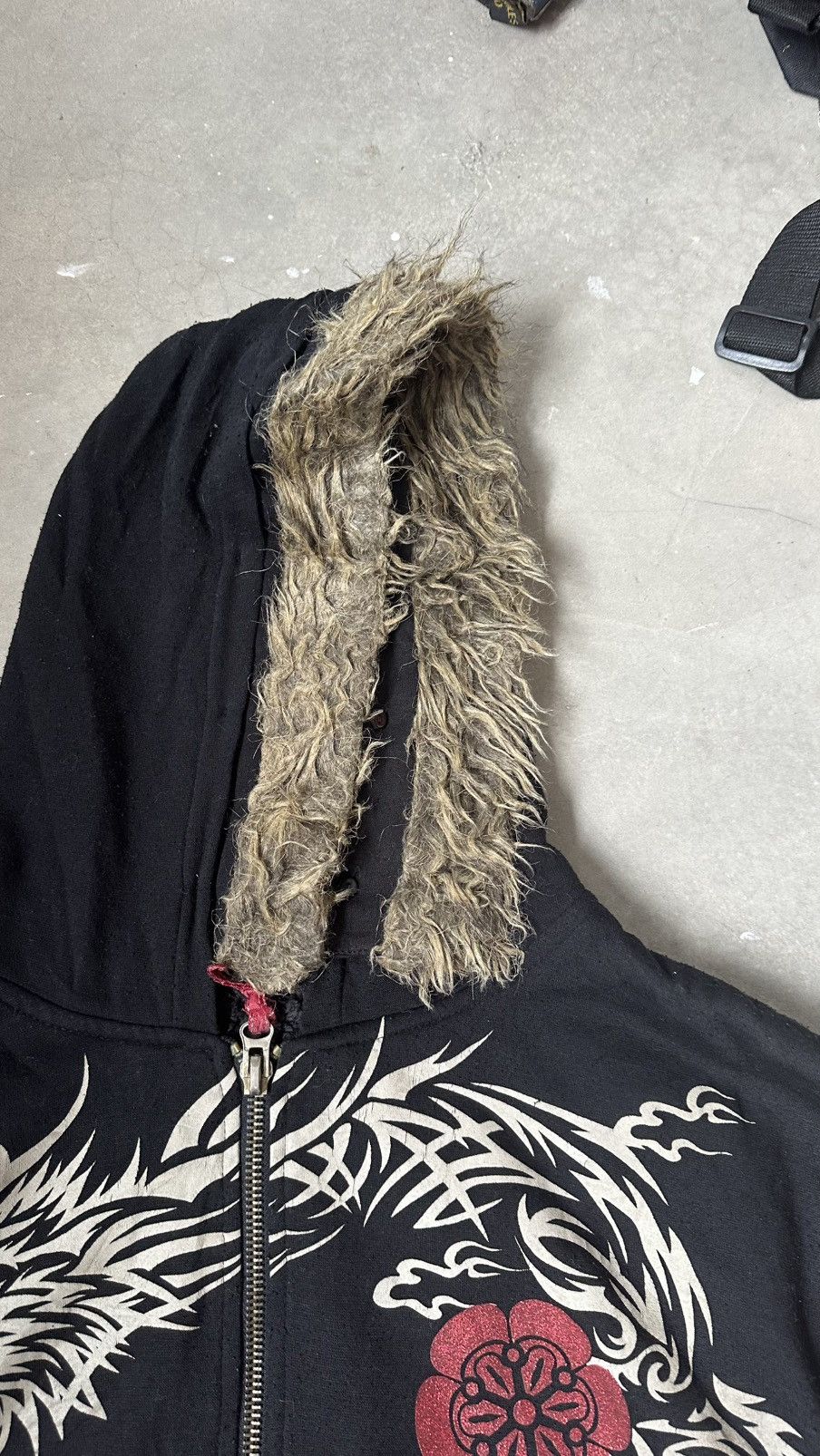 Japanese Brand VINTAGE JAPAN DRAGON SHERPA TATTOE HOODIE Size US L / EU 52-54 / 3 - 5 Thumbnail